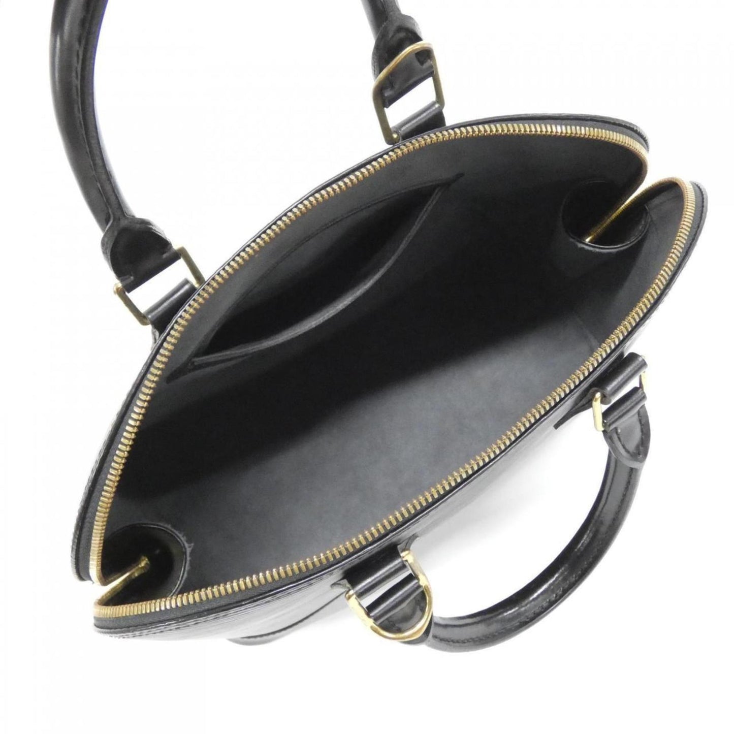 Louis Vuitton Alma, Black, Leather, handbag