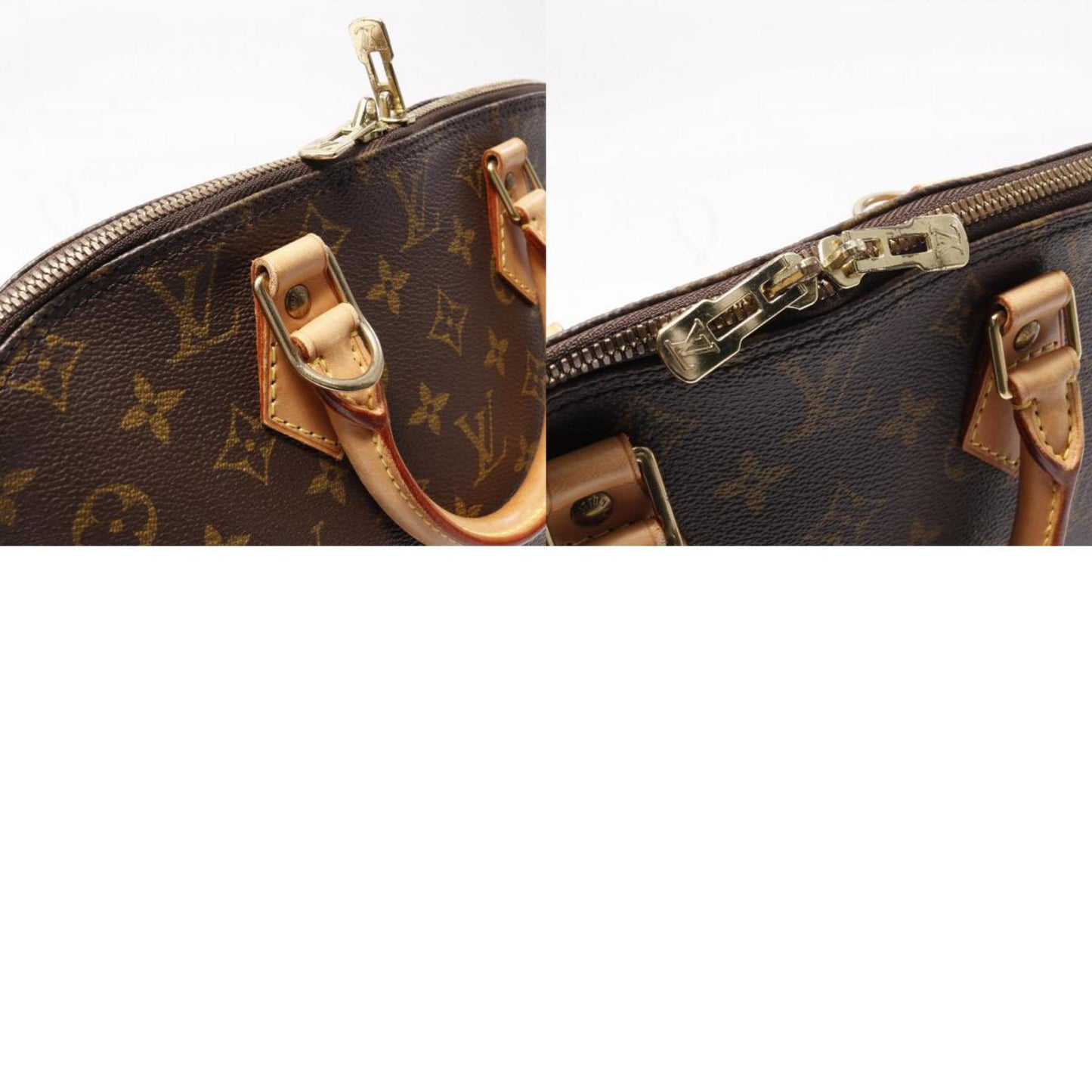 Louis Vuitton Alma, Brown, Canvas, handbag