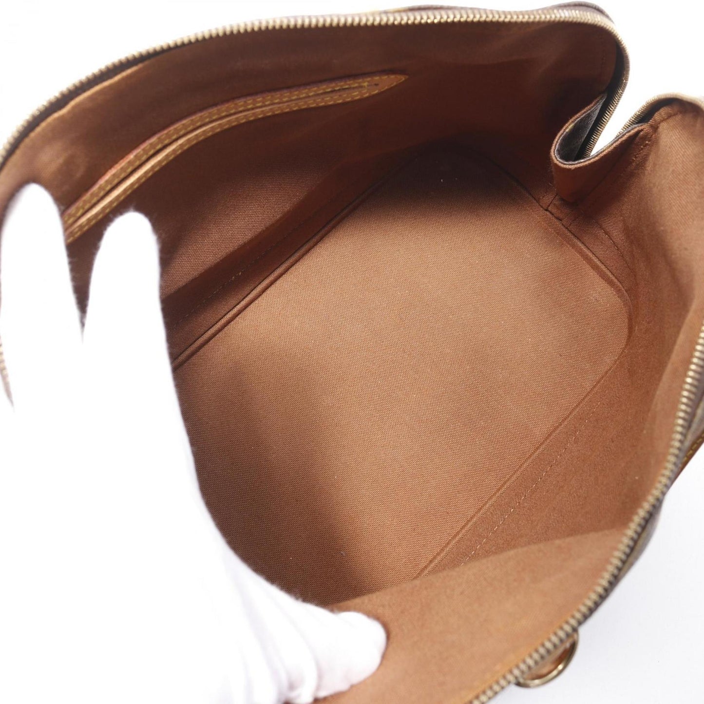 Louis Vuitton Alma, Brown, Canvas, handbag