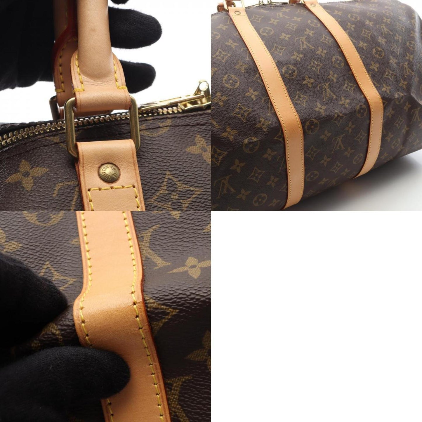 Louis Vuitton Keepall 55, Brown, Canvas, travel