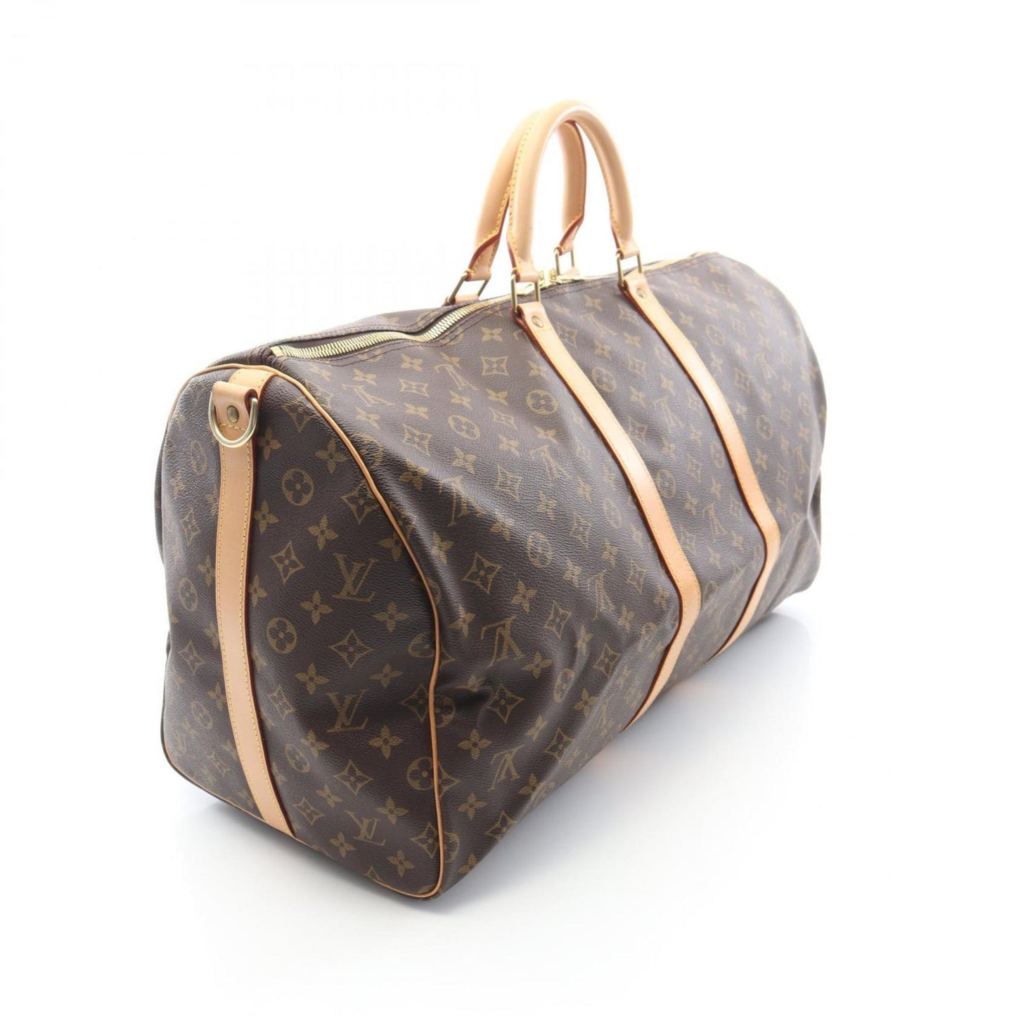 Louis Vuitton Keepall 55, Brown, Canvas, travel