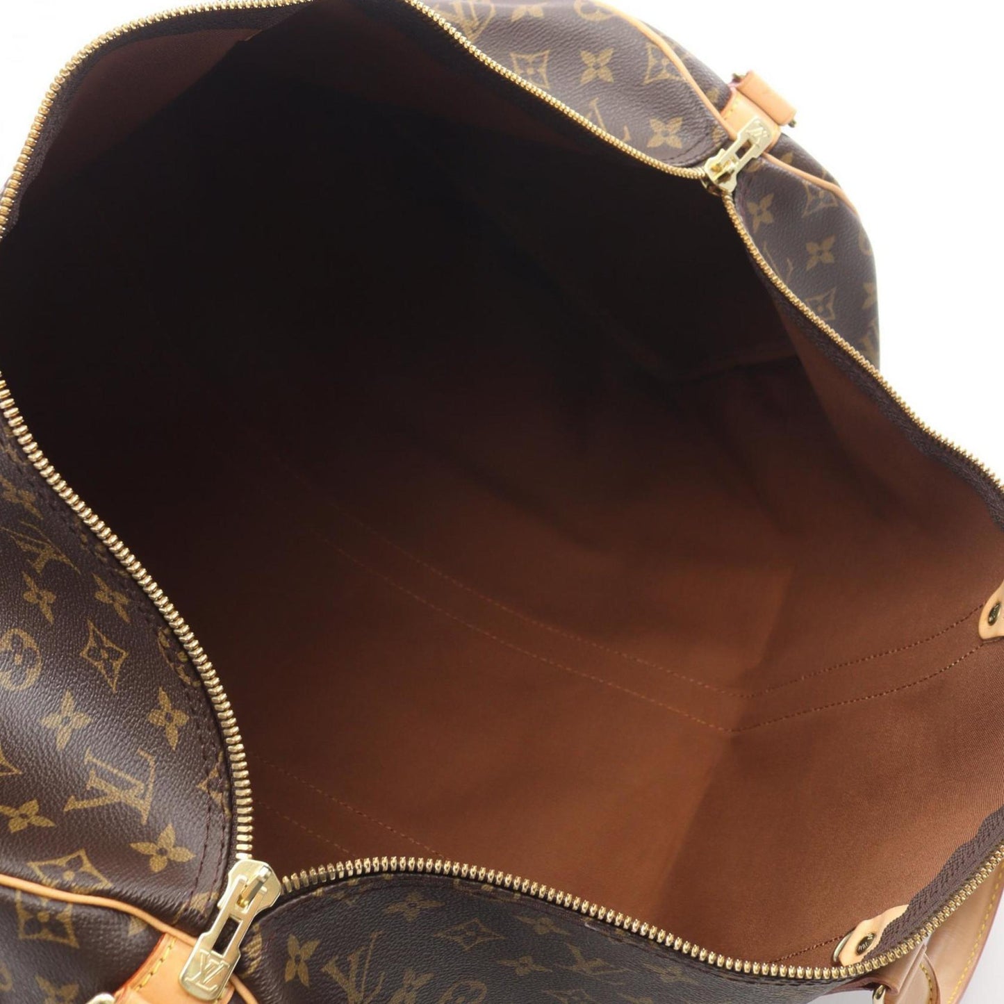 Louis Vuitton Keepall 55, Brown, Canvas, travel