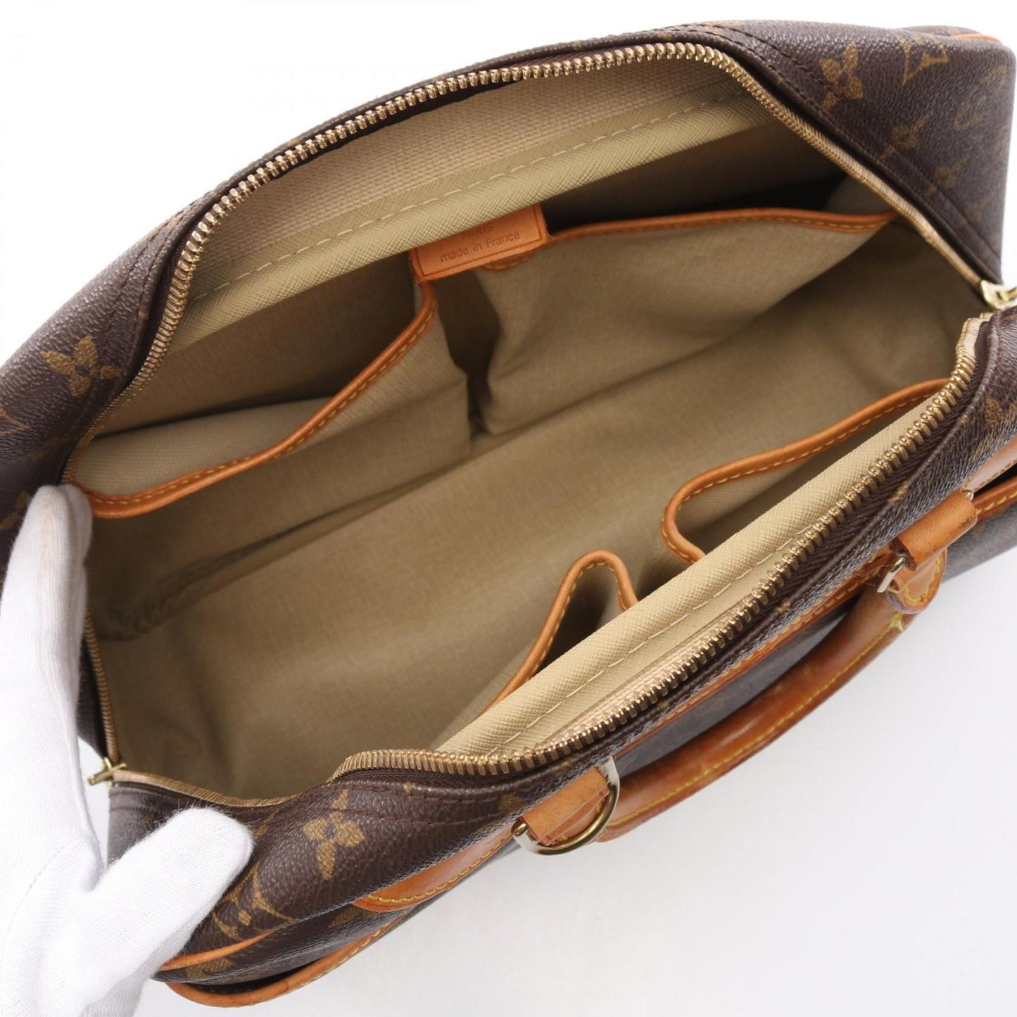 Louis Vuitton Deauville, Brown, Canvas, handbag