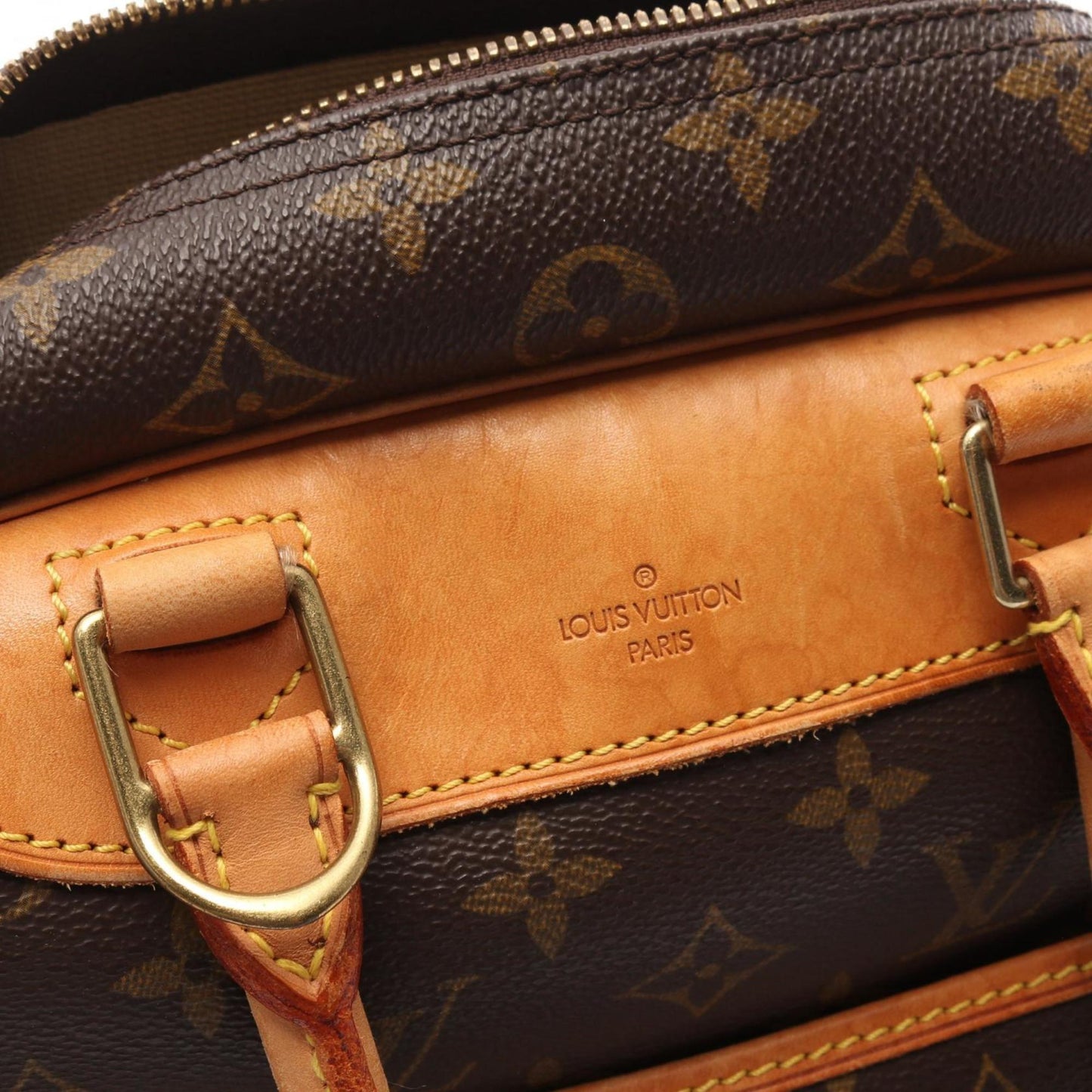 Louis Vuitton Deauville, Brown, Canvas, handbag