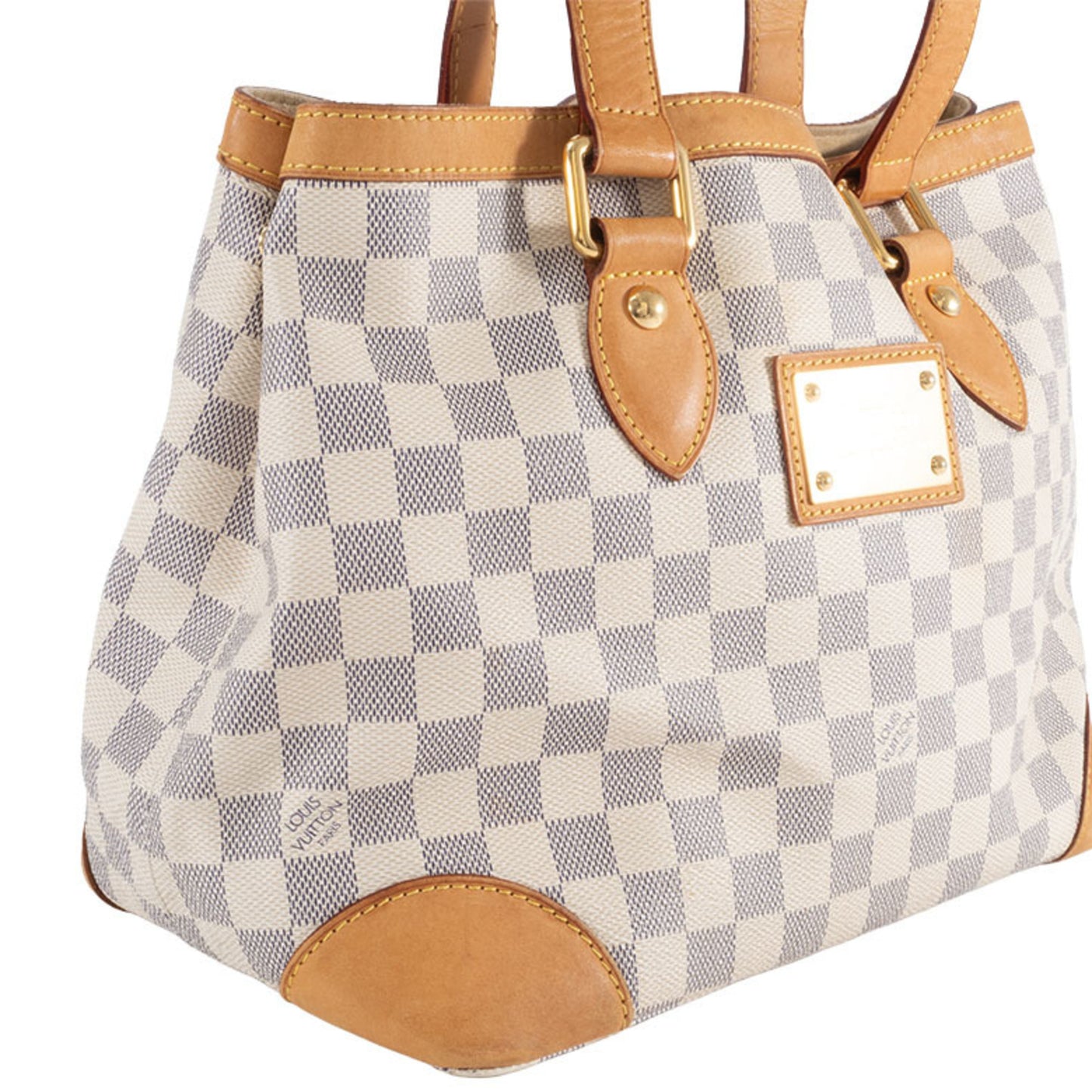 Louis Vuitton Hampstead, White, Canvas, handbag