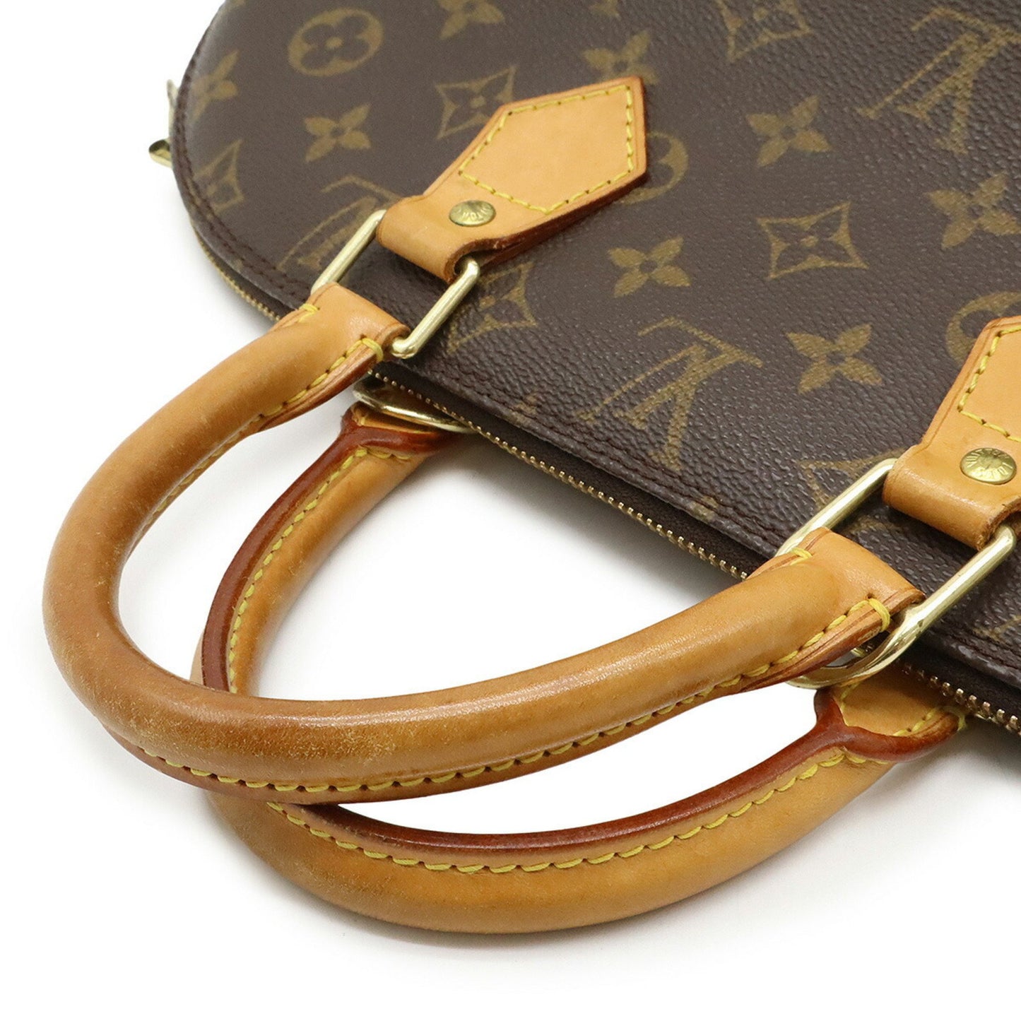 Louis Vuitton Alma, Brown, Canvas, handbag