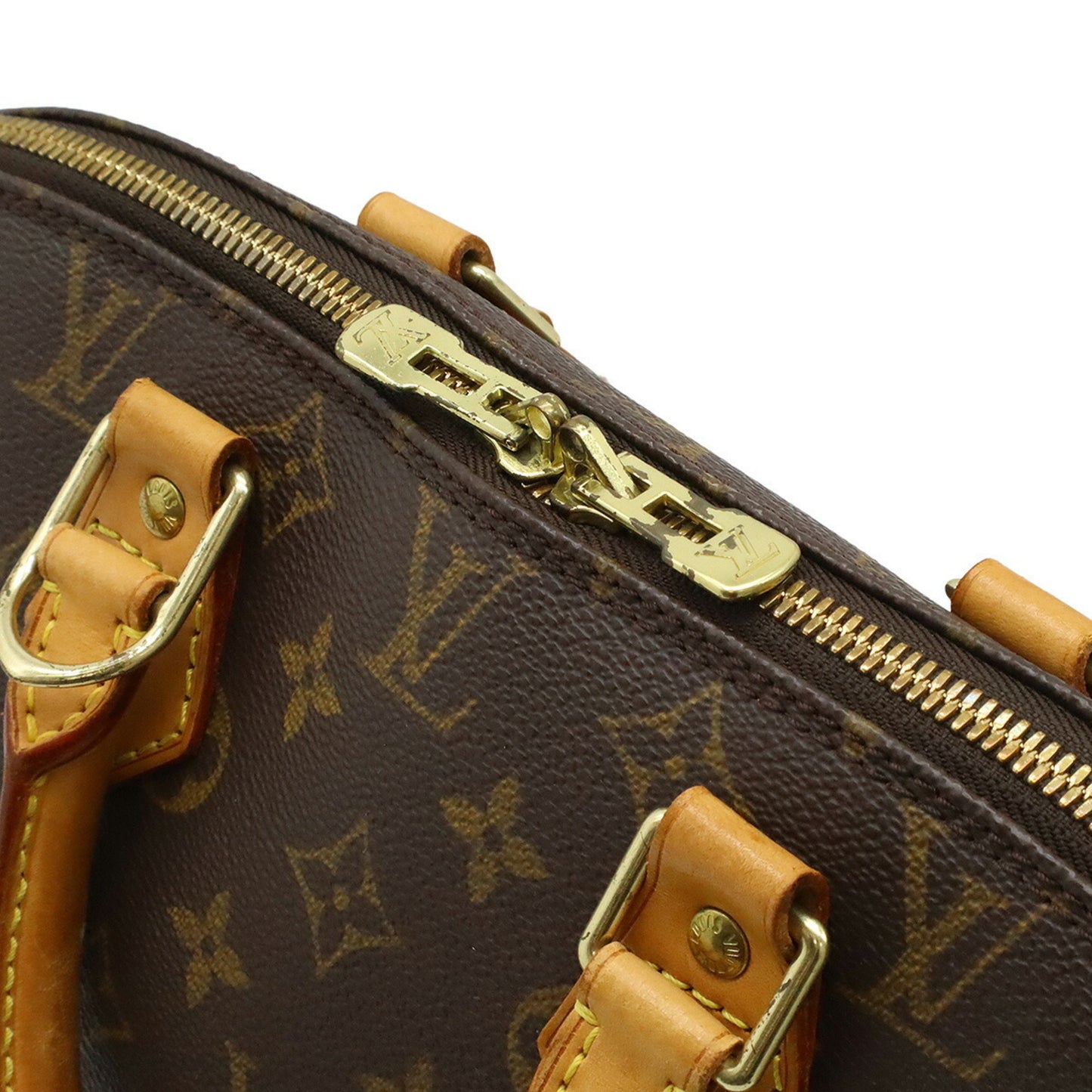 Louis Vuitton Alma, Brown, Canvas, handbag