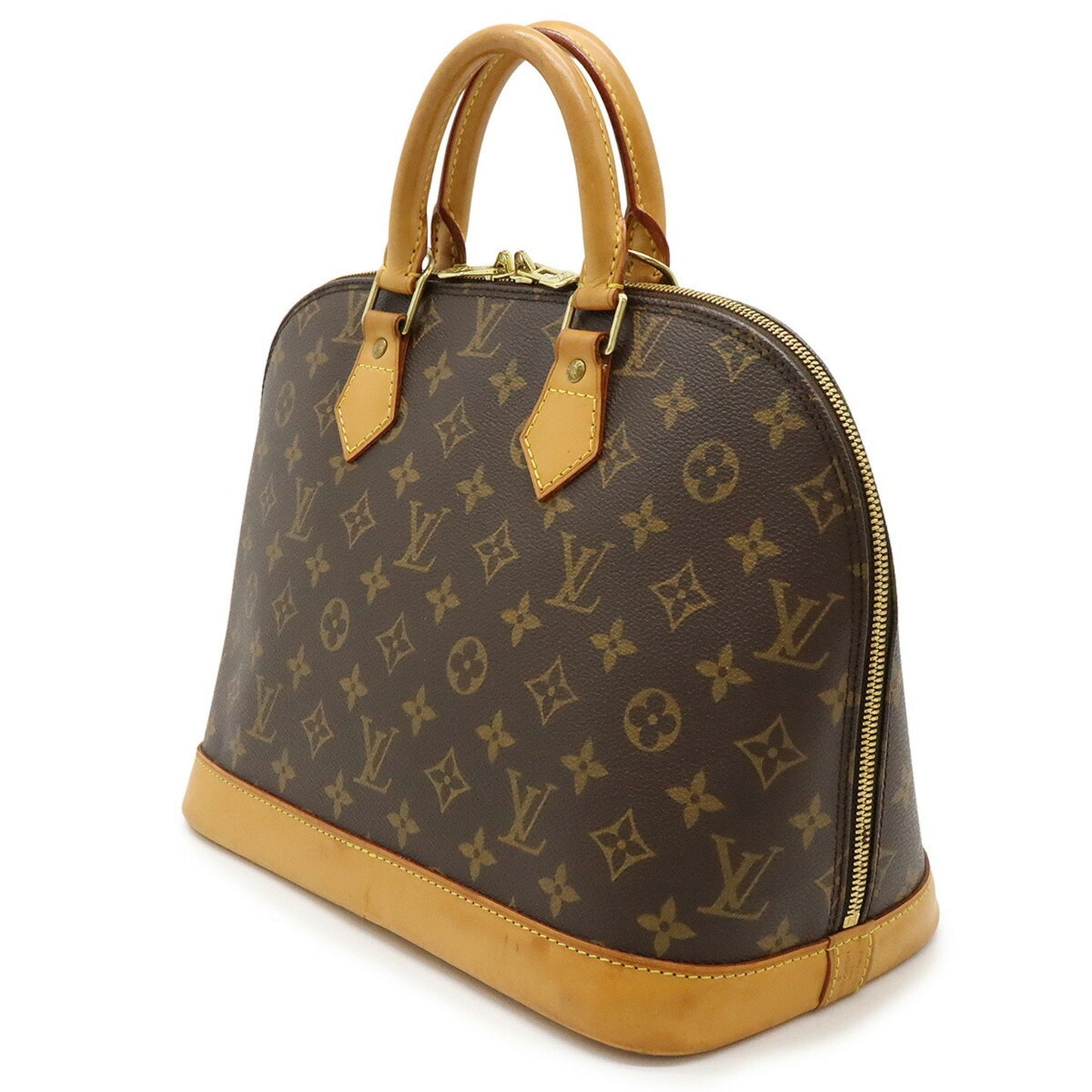 Louis Vuitton Alma, Brown, Canvas, handbag