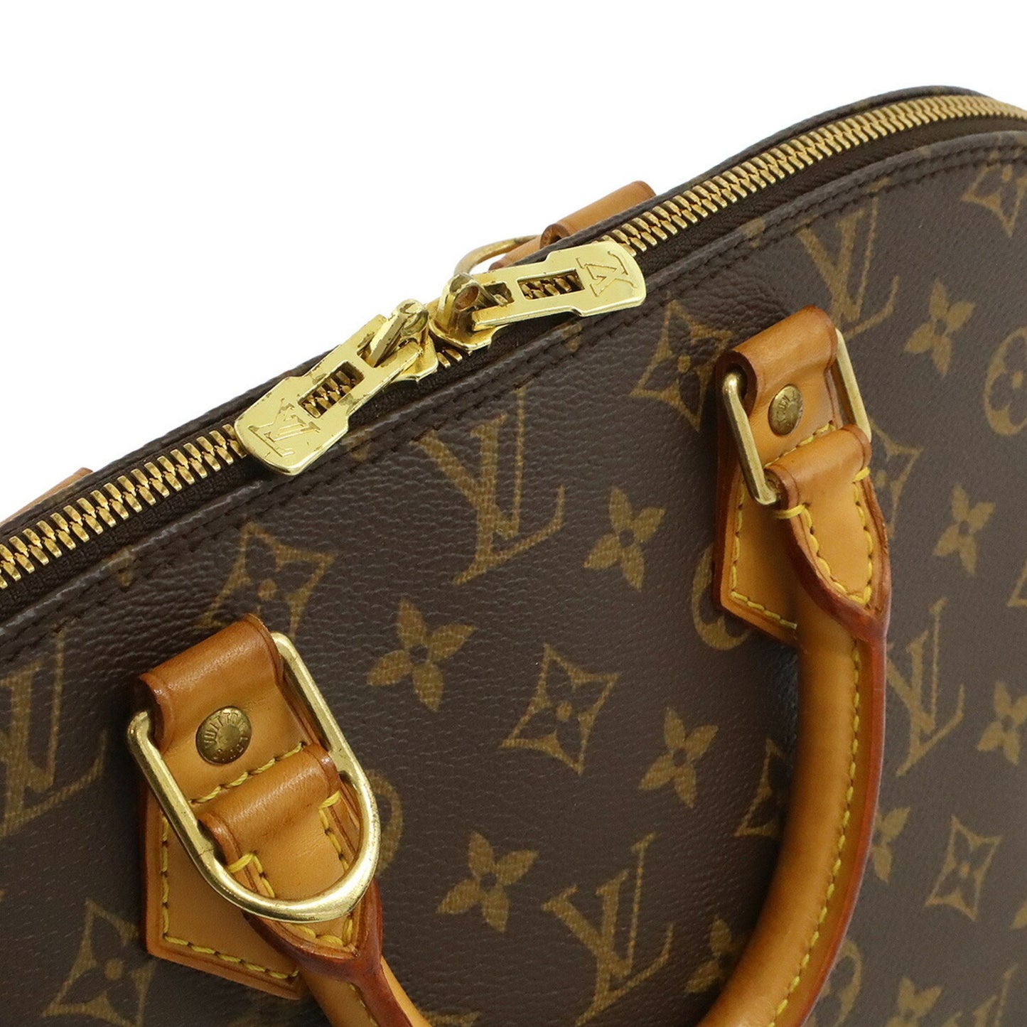 Louis Vuitton Alma, Brown, Canvas, handbag