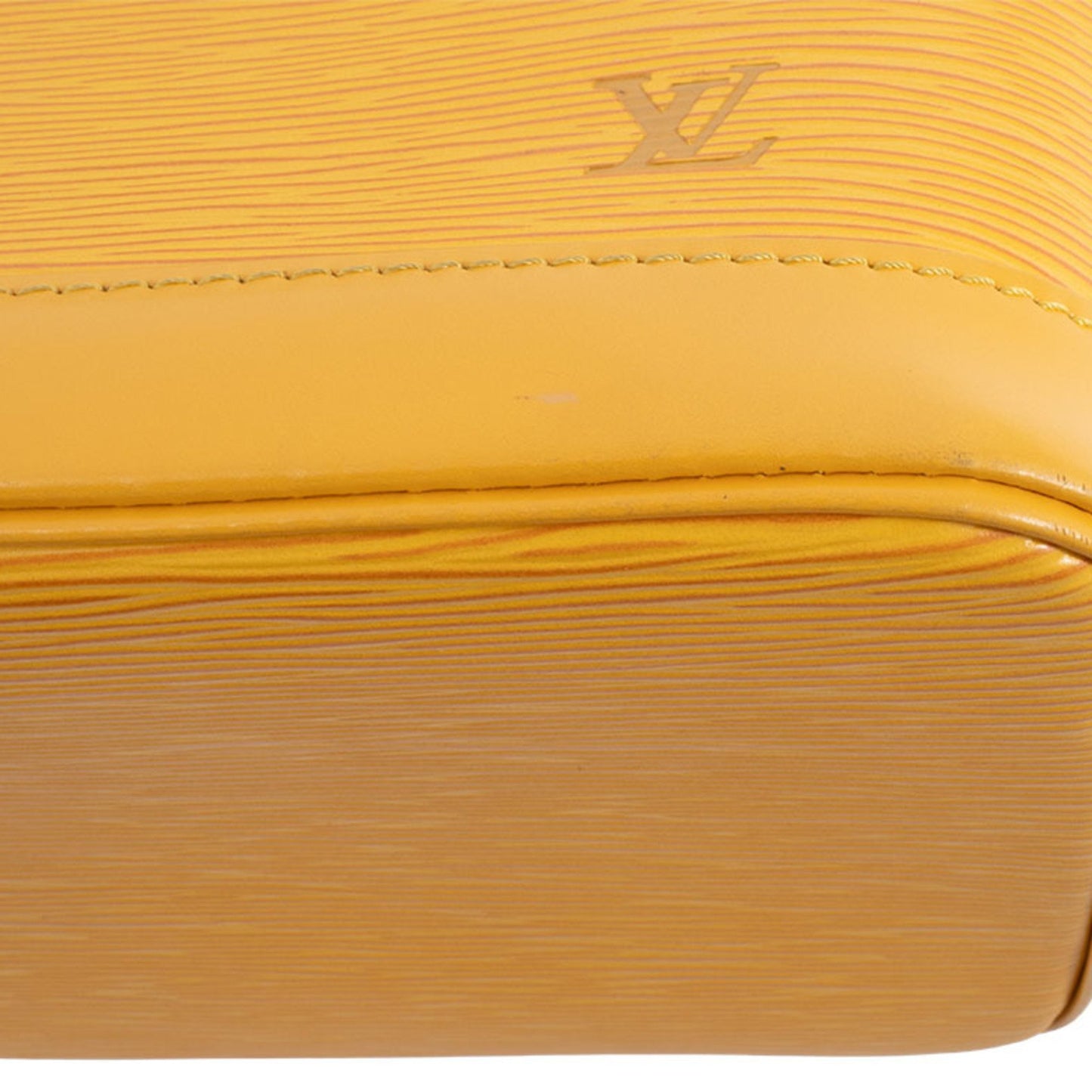Louis Vuitton Alma, Yellow, Leather, handbag
