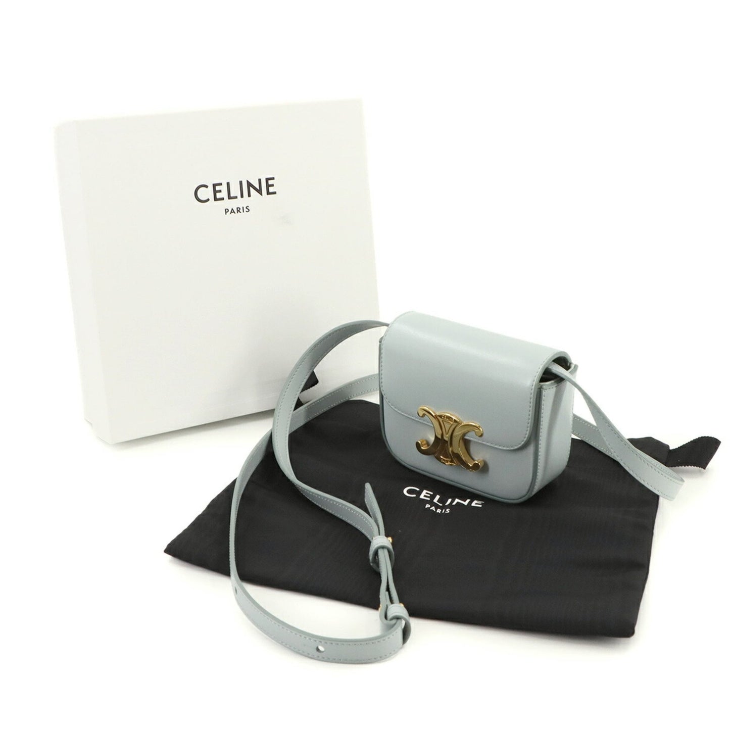 Céline Claude, Blue, Leather, shoulder