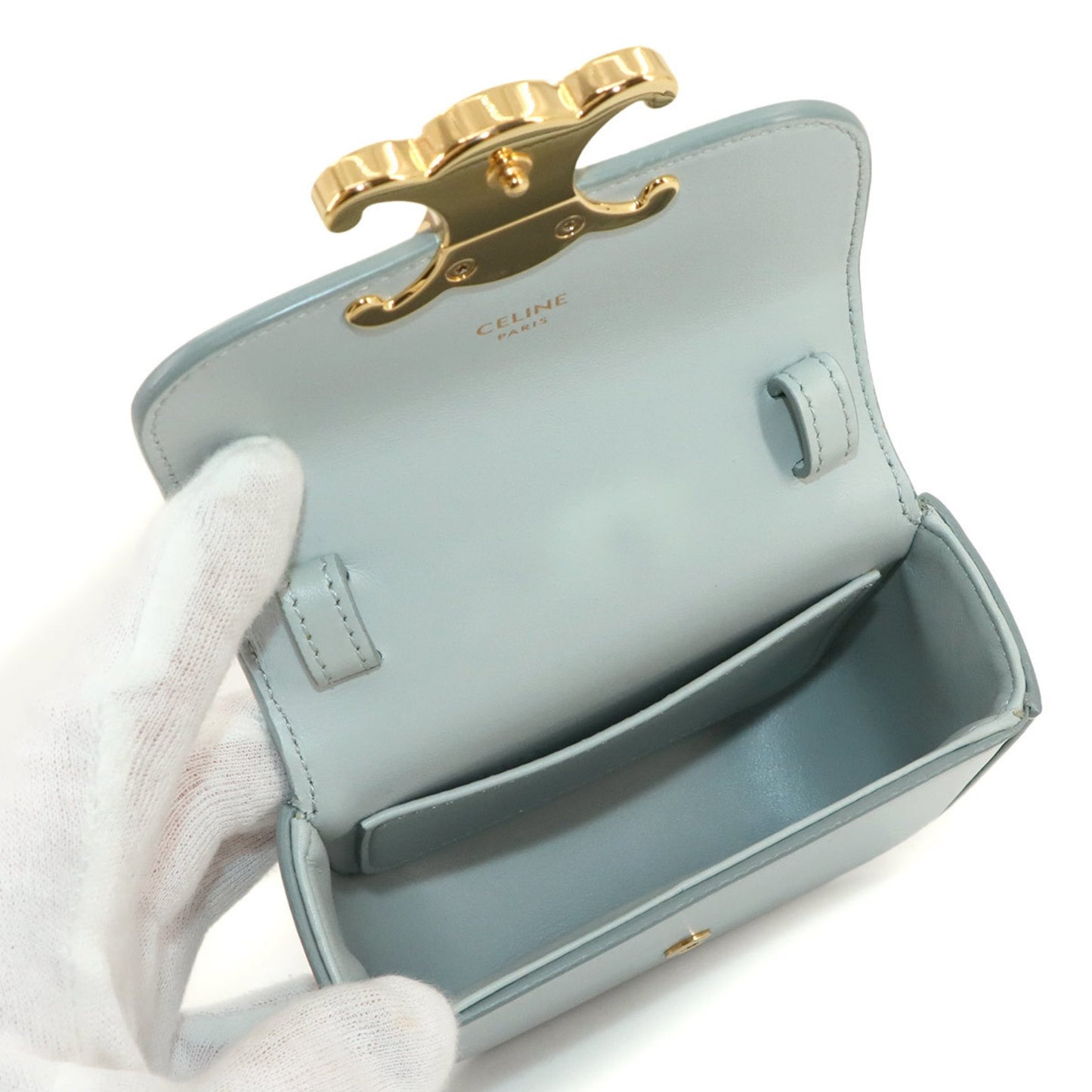 Céline Claude, Blue, Leather, shoulder
