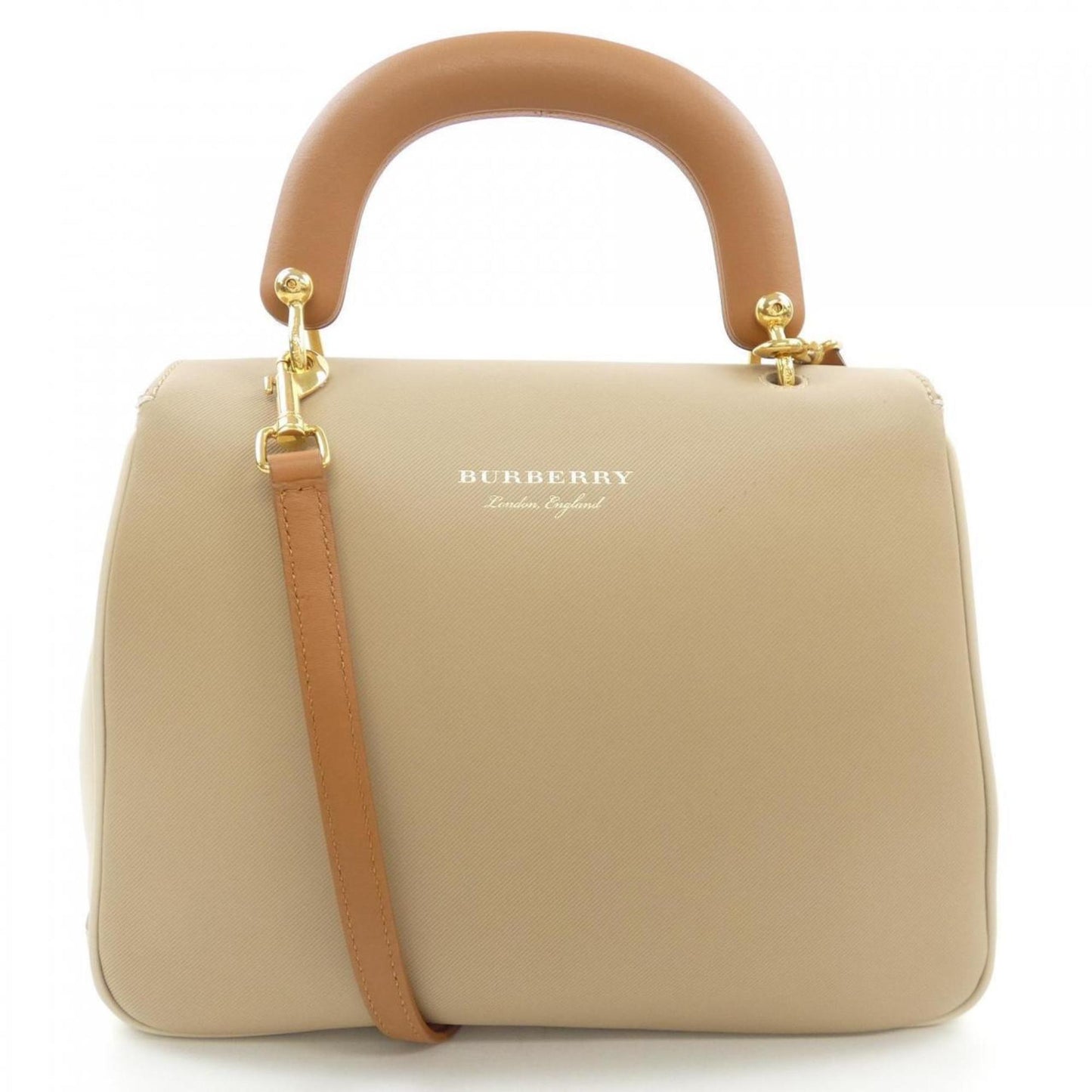 Burberry Dk 88, Beige, Leather, handbag
