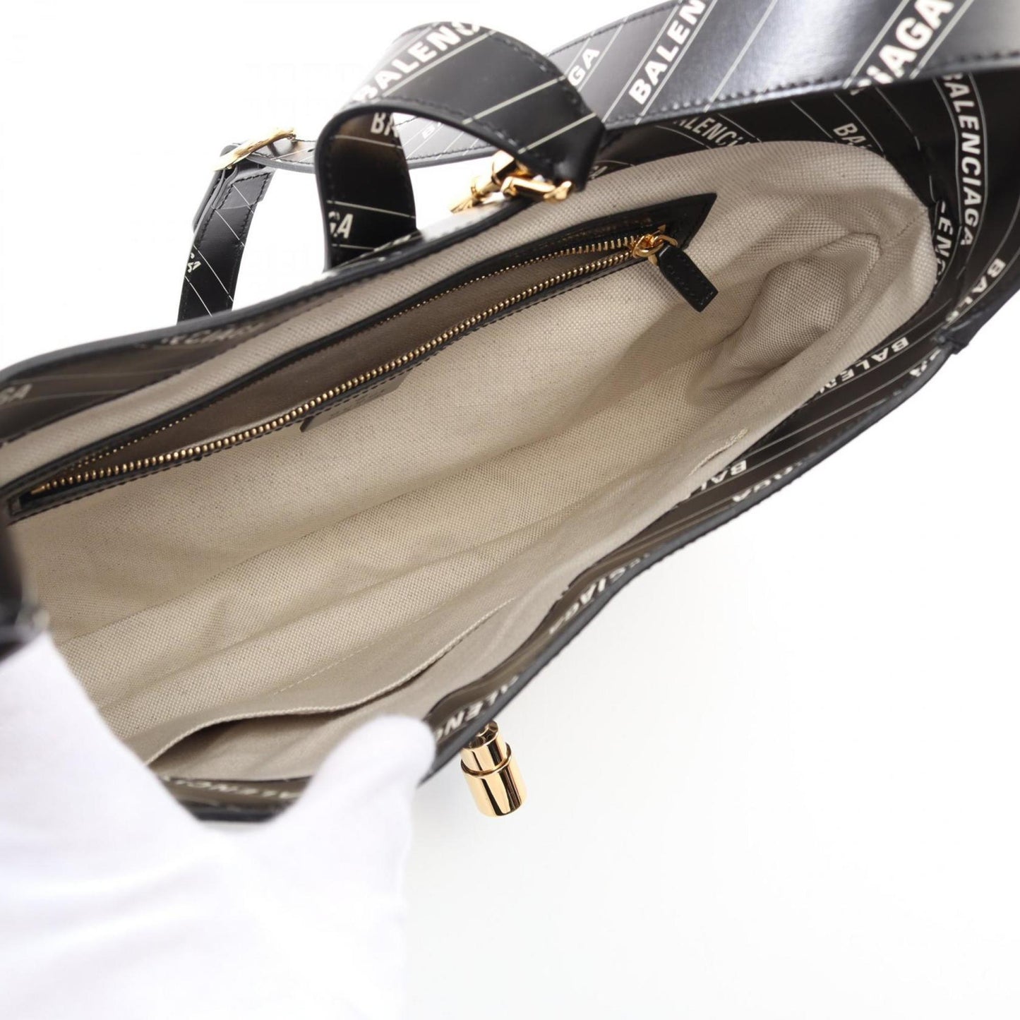 Gucci x Balenciaga, Black, Leather, shoulder