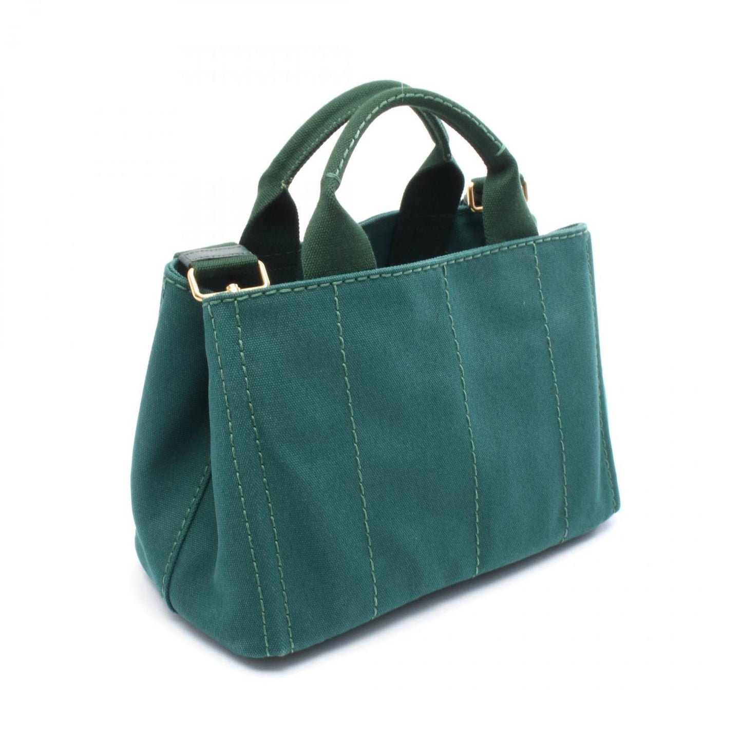 Prada Canapa, Green, Canvas, handbag