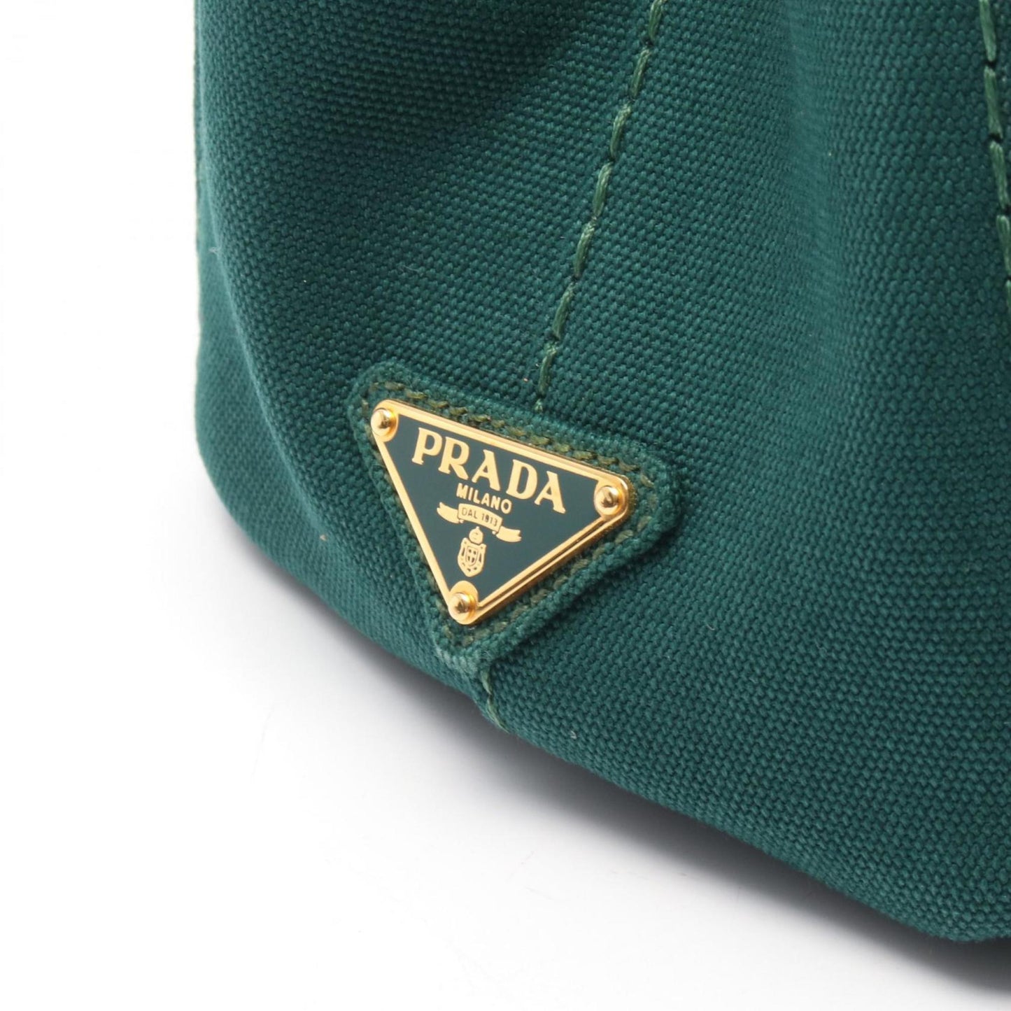 Prada Canapa, Green, Canvas, handbag