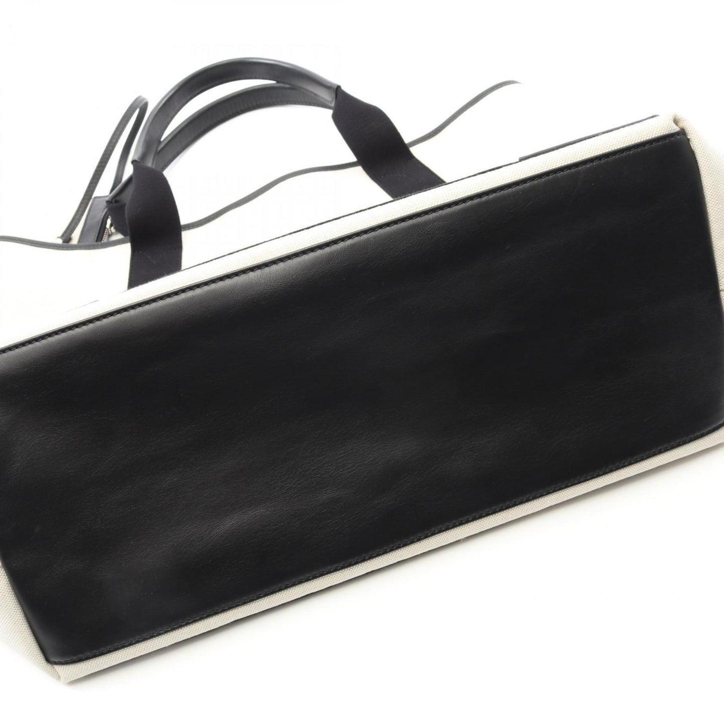 Balenciaga Navy Cabas, White, Canvas, tote