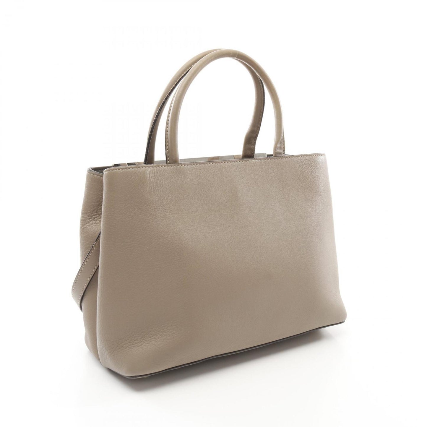 Fendi 2Jours, Beige, Leather, handbag