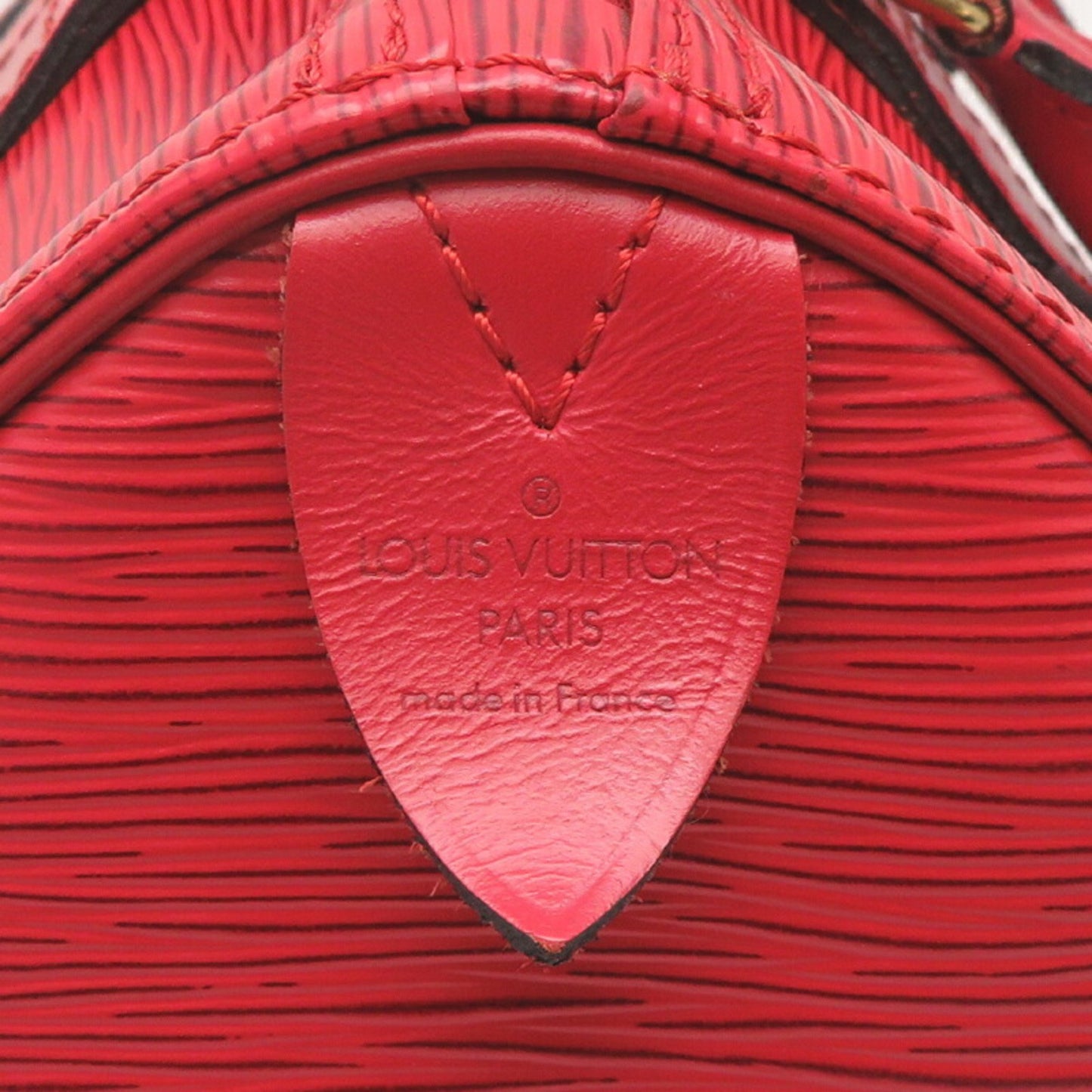 Louis Vuitton Speedy 25, Red, Leather, handbag