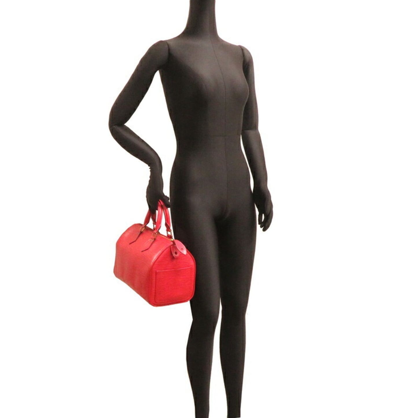 Louis Vuitton Speedy 25, Red, Leather, handbag