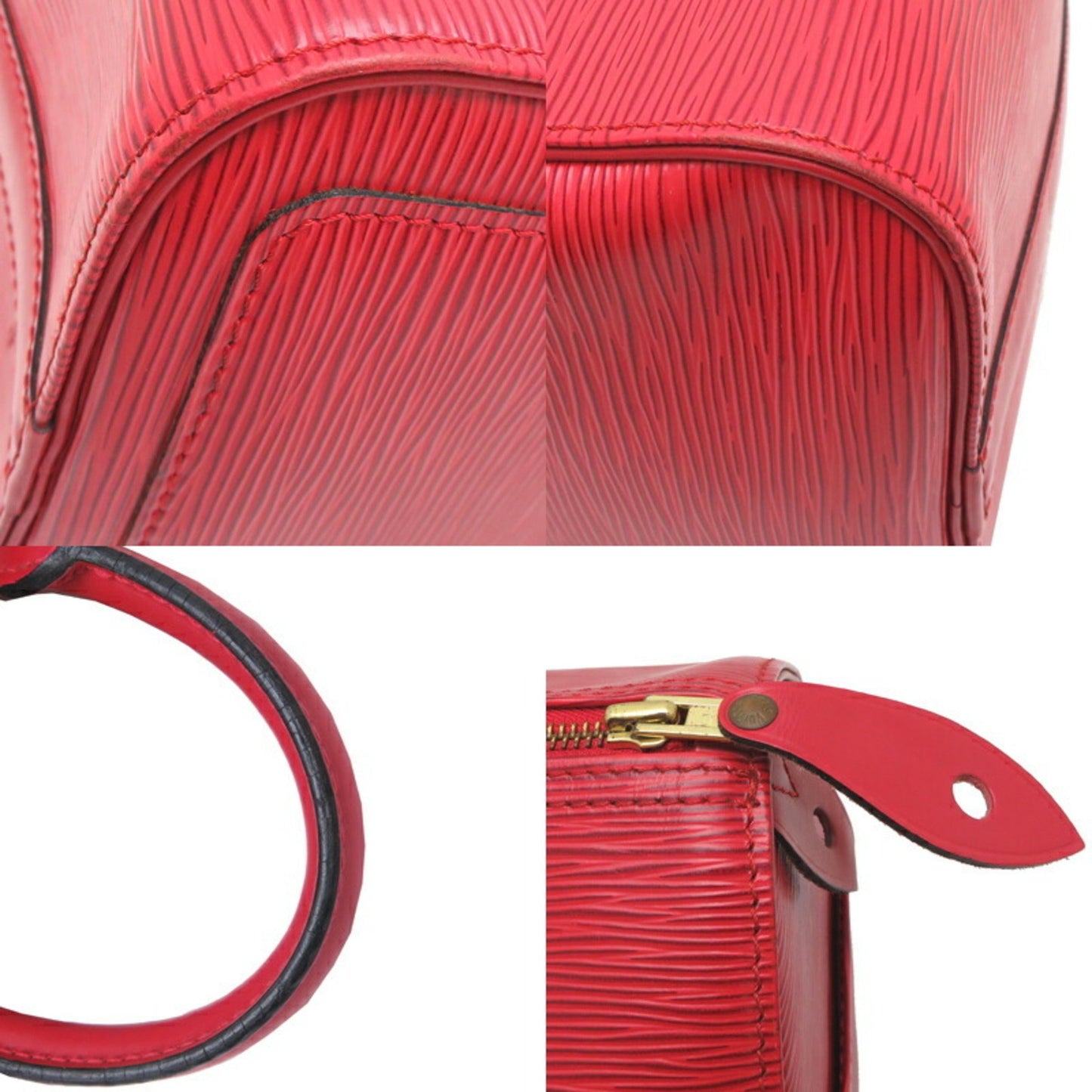 Louis Vuitton Speedy 25, Red, Leather, handbag