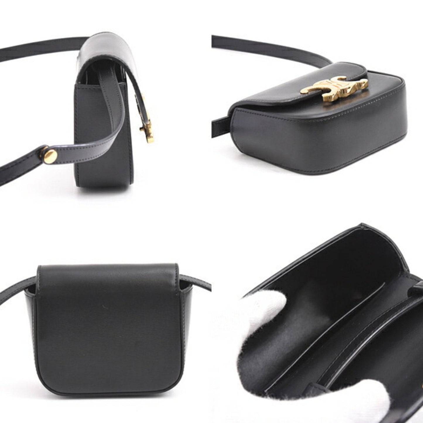 Céline Claude, Black, Leather, shoulder