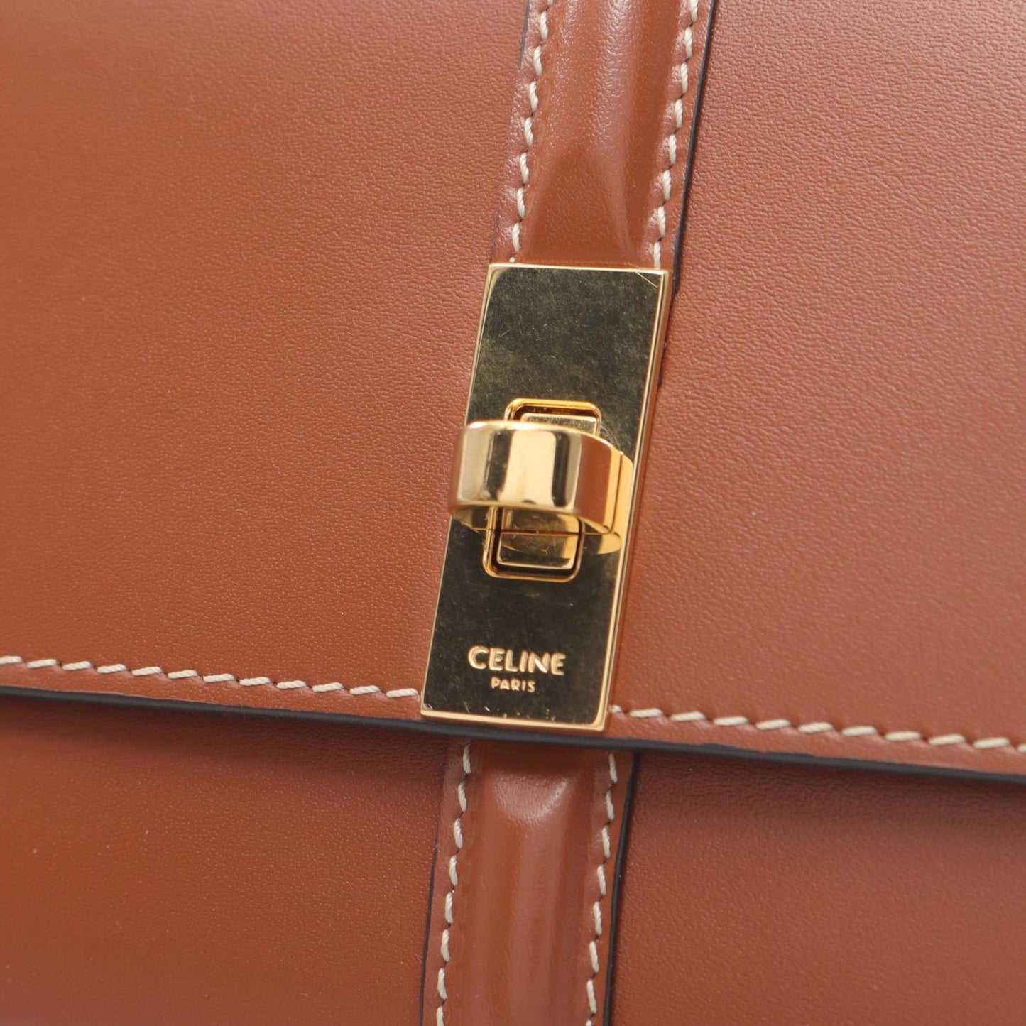 Céline 16 PM, Brown, Leather, wallet