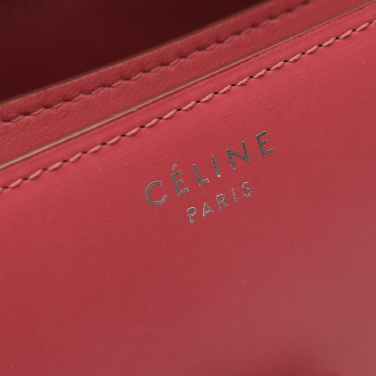 Céline Classic, Pink, Leather, shoulder