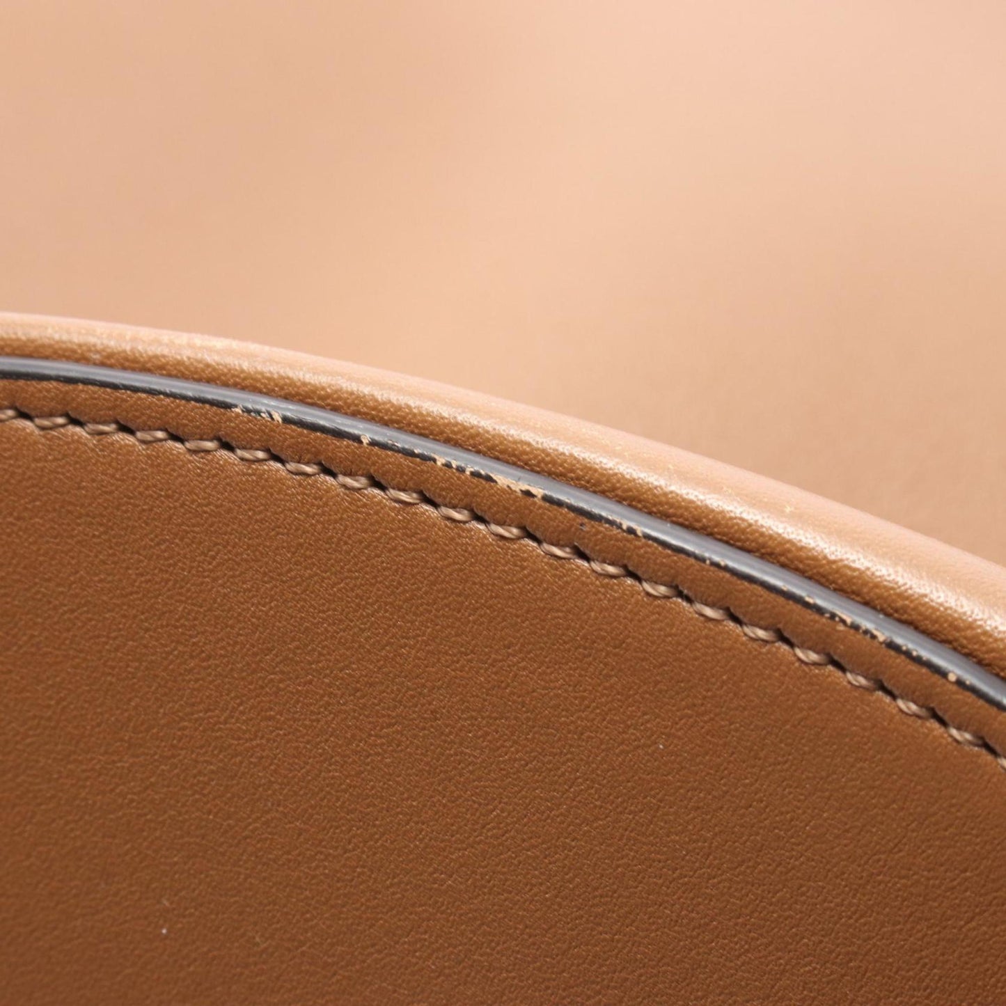 Céline Clasp Bucket, Brown, Leather, shoulder