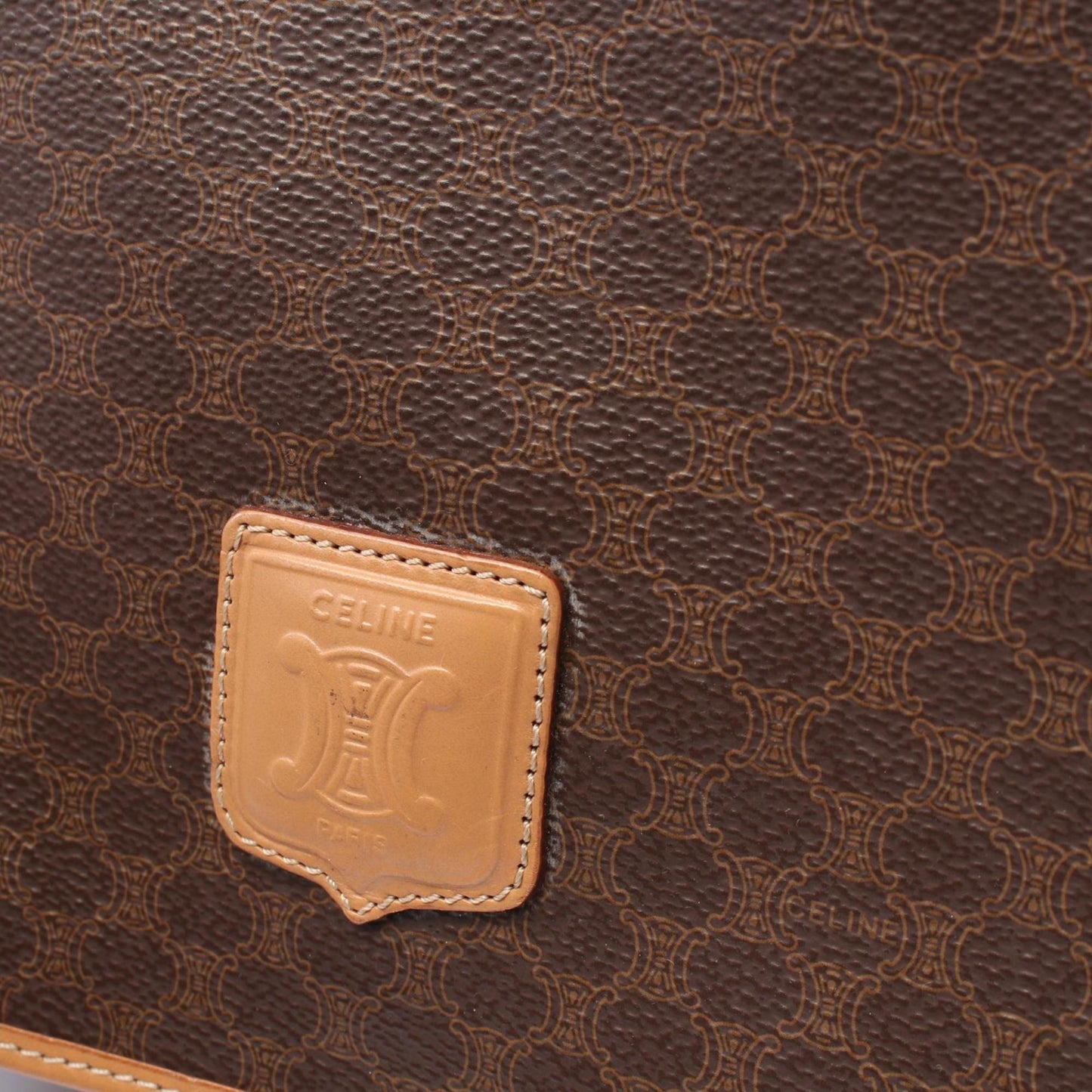 Céline Macadam, Brown, Canvas, shoulder