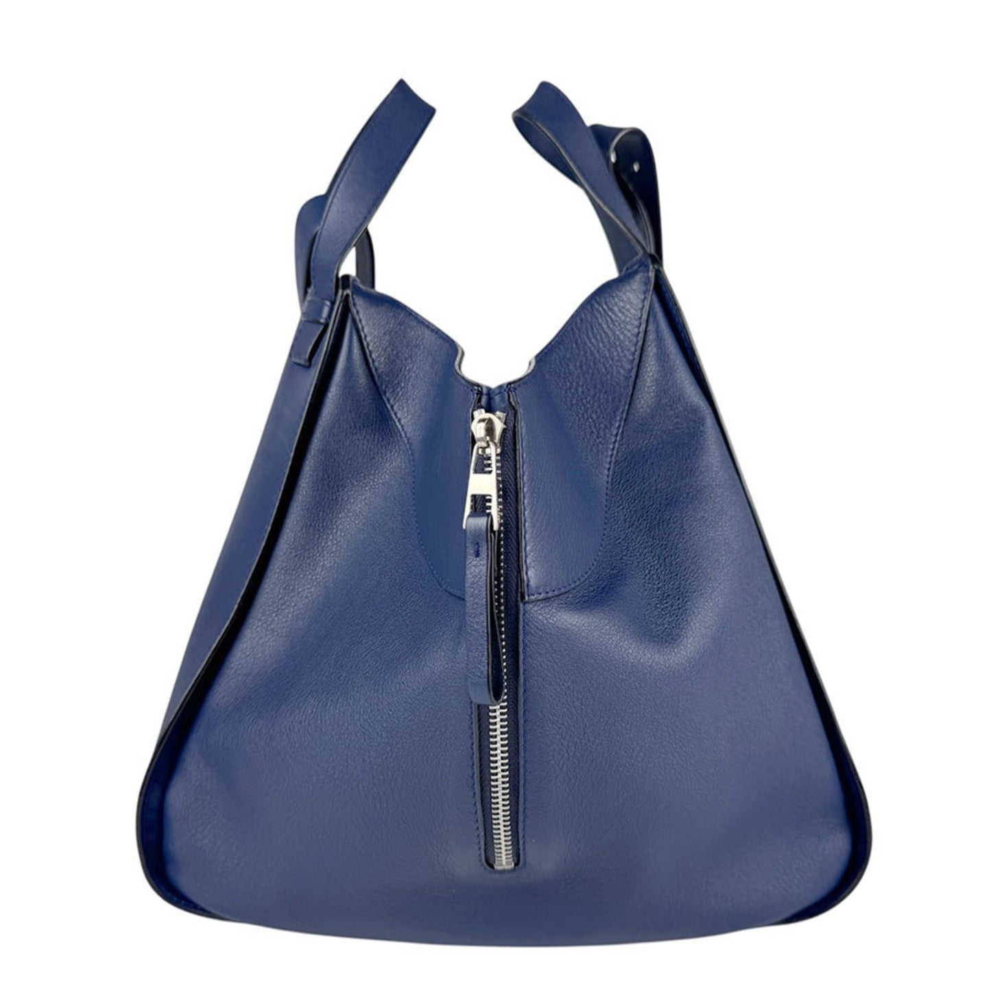 Loewe Hammock, Blue, Leather, handbag