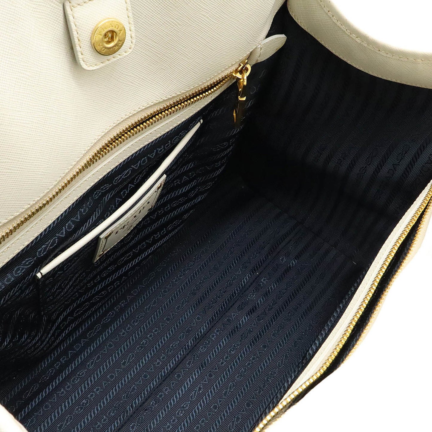 Prada Triangle Logo, Blue, Denim - Jeans, handbag