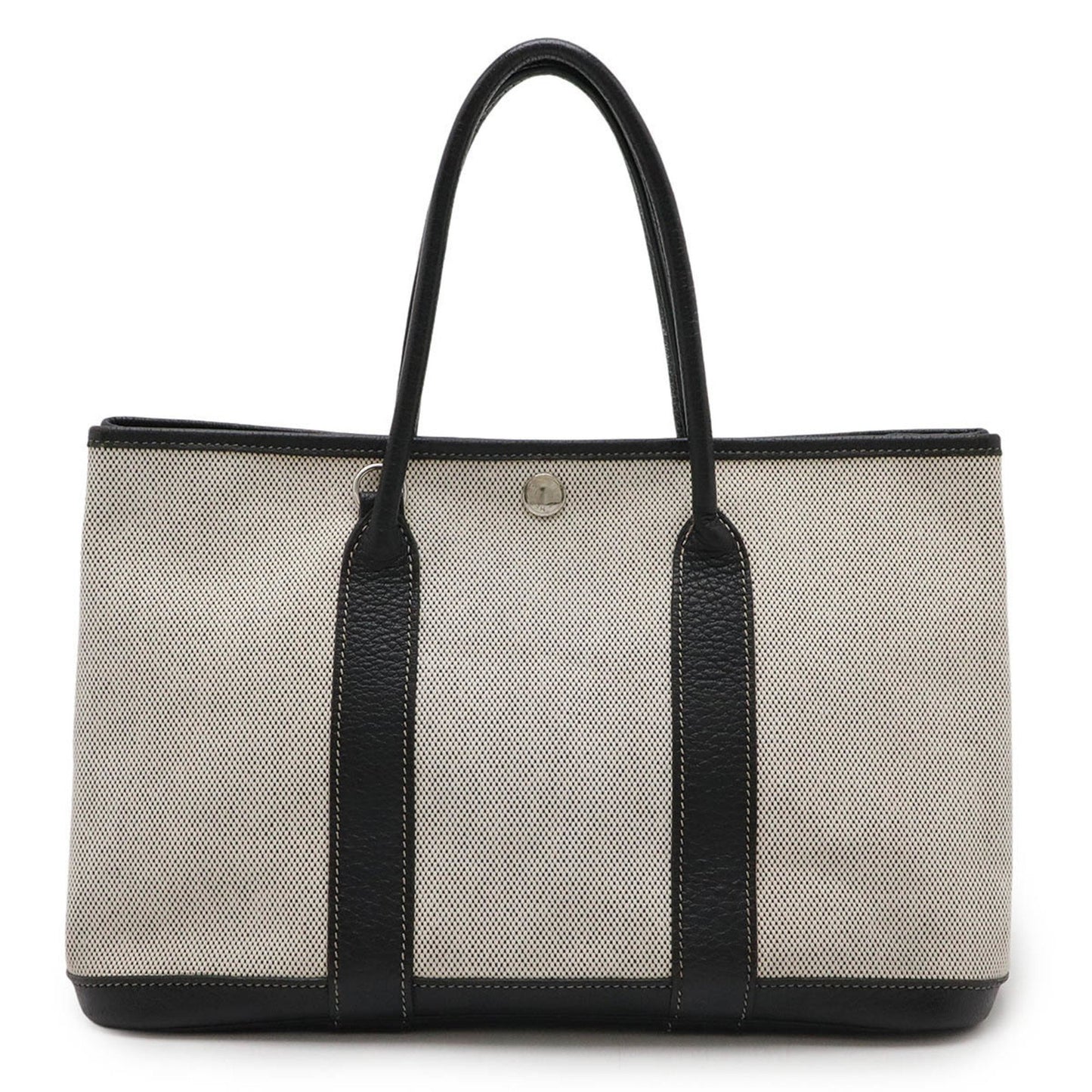 Hermès Garden Party, Beige, Canvas, handbag
