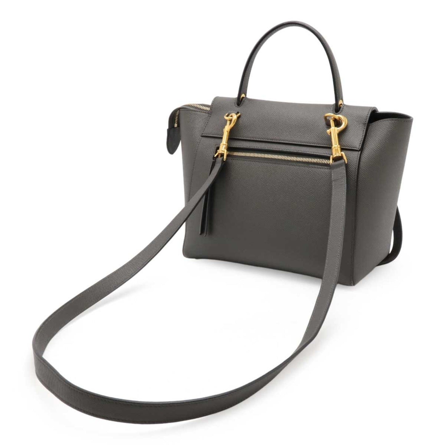 Céline Belt, Grey, Leather, handbag