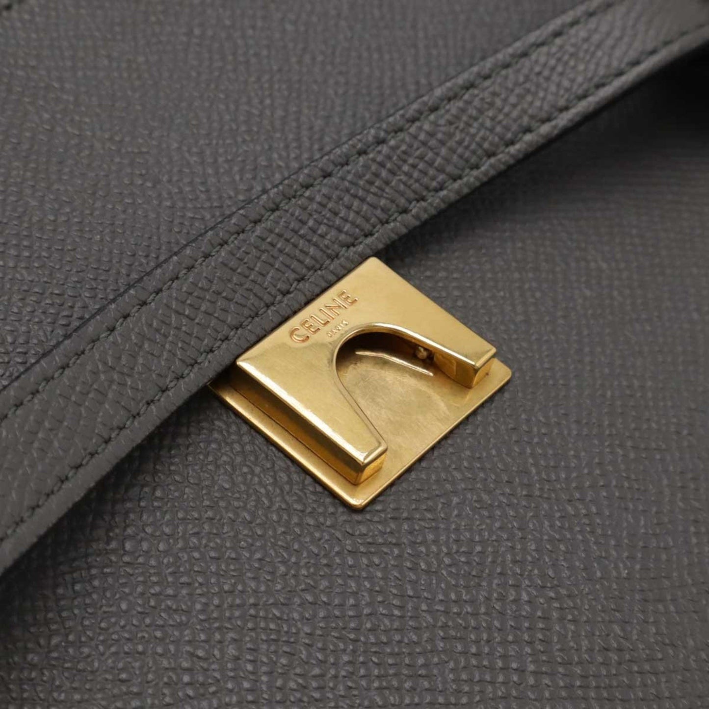 Céline Belt, Grey, Leather, handbag