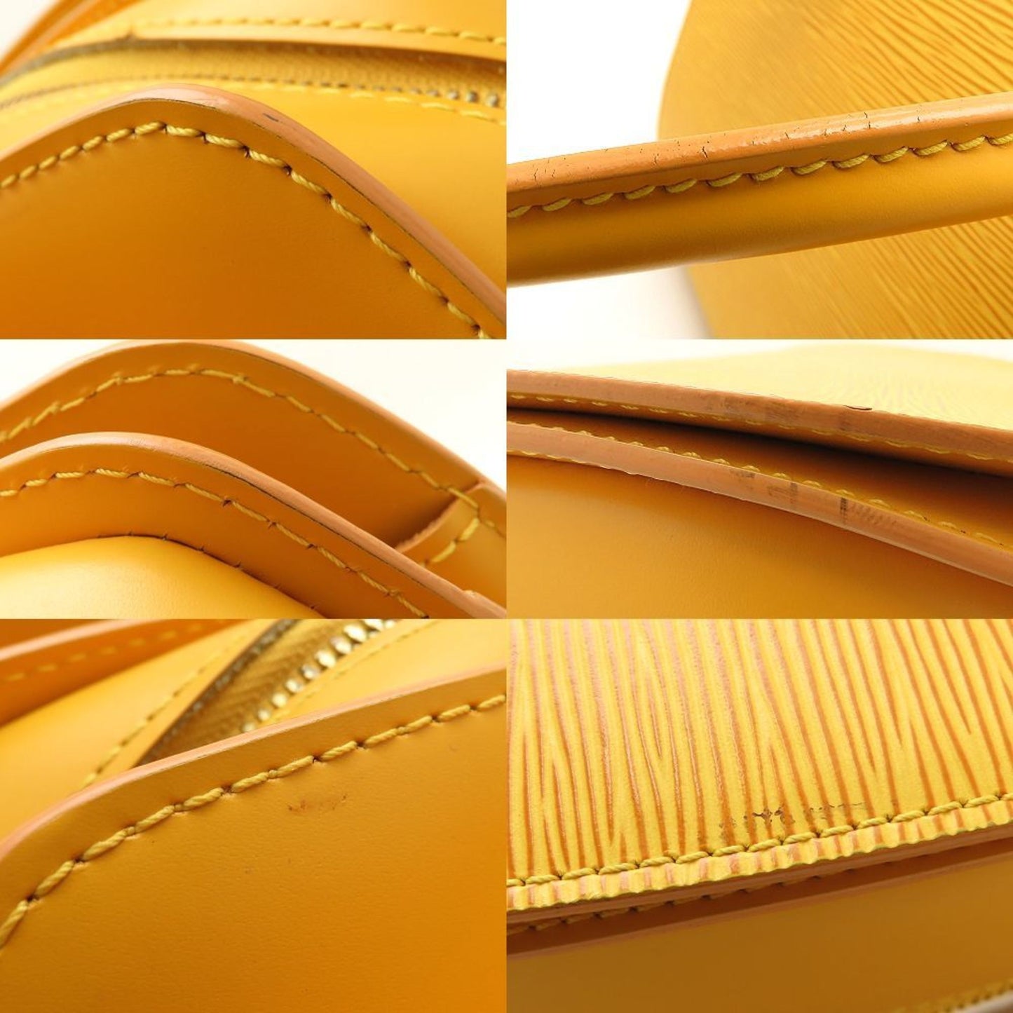 Louis Vuitton Pont Neuf, Yellow, Leather, handbag