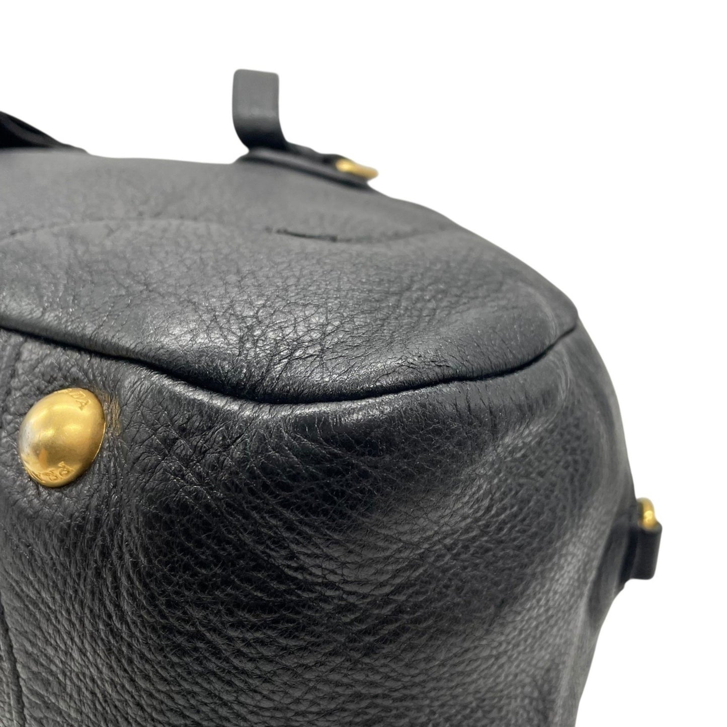 Prada, Black, Leather, handbag