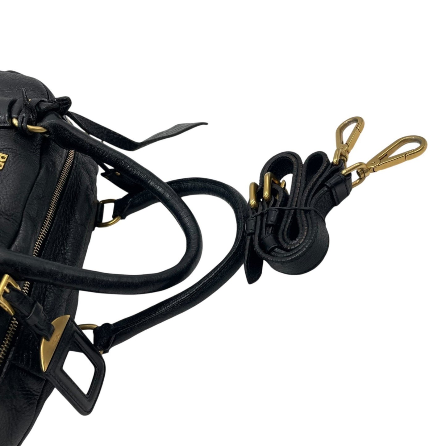 Prada, Black, Leather, handbag