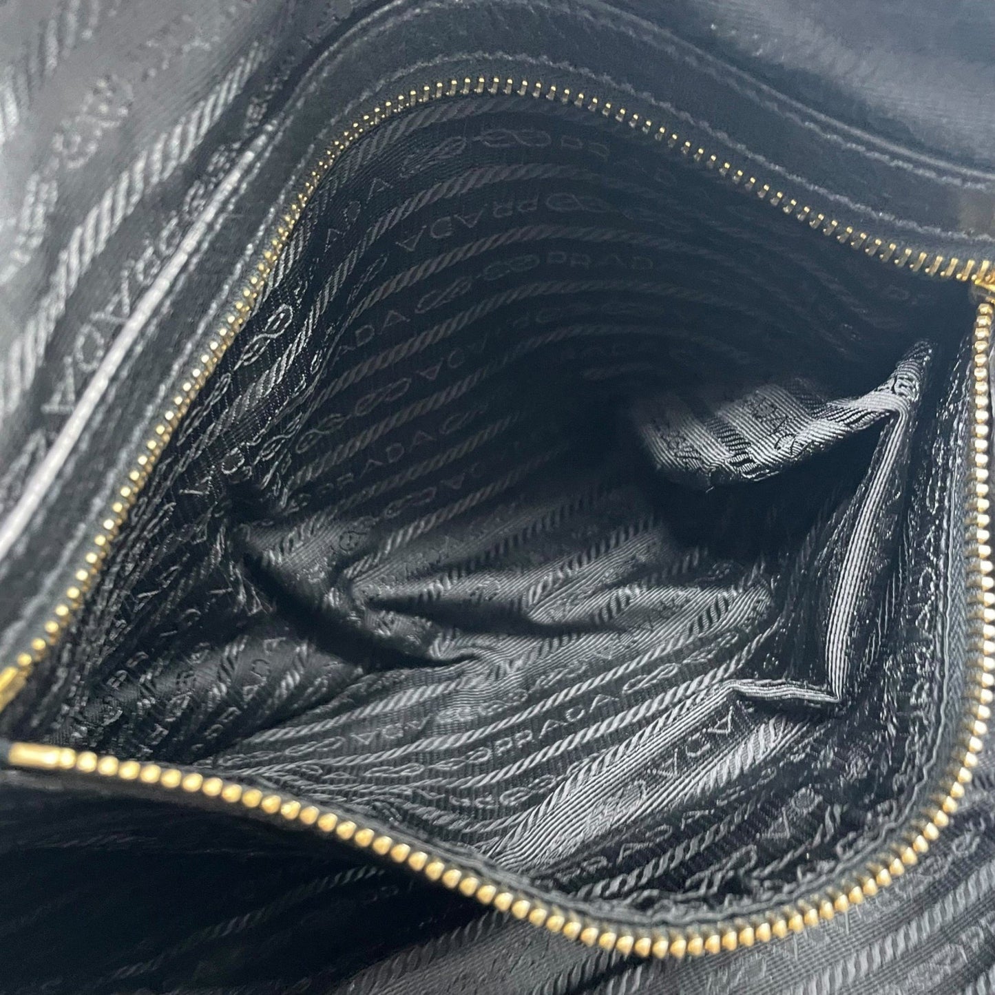 Prada, Black, Leather, handbag