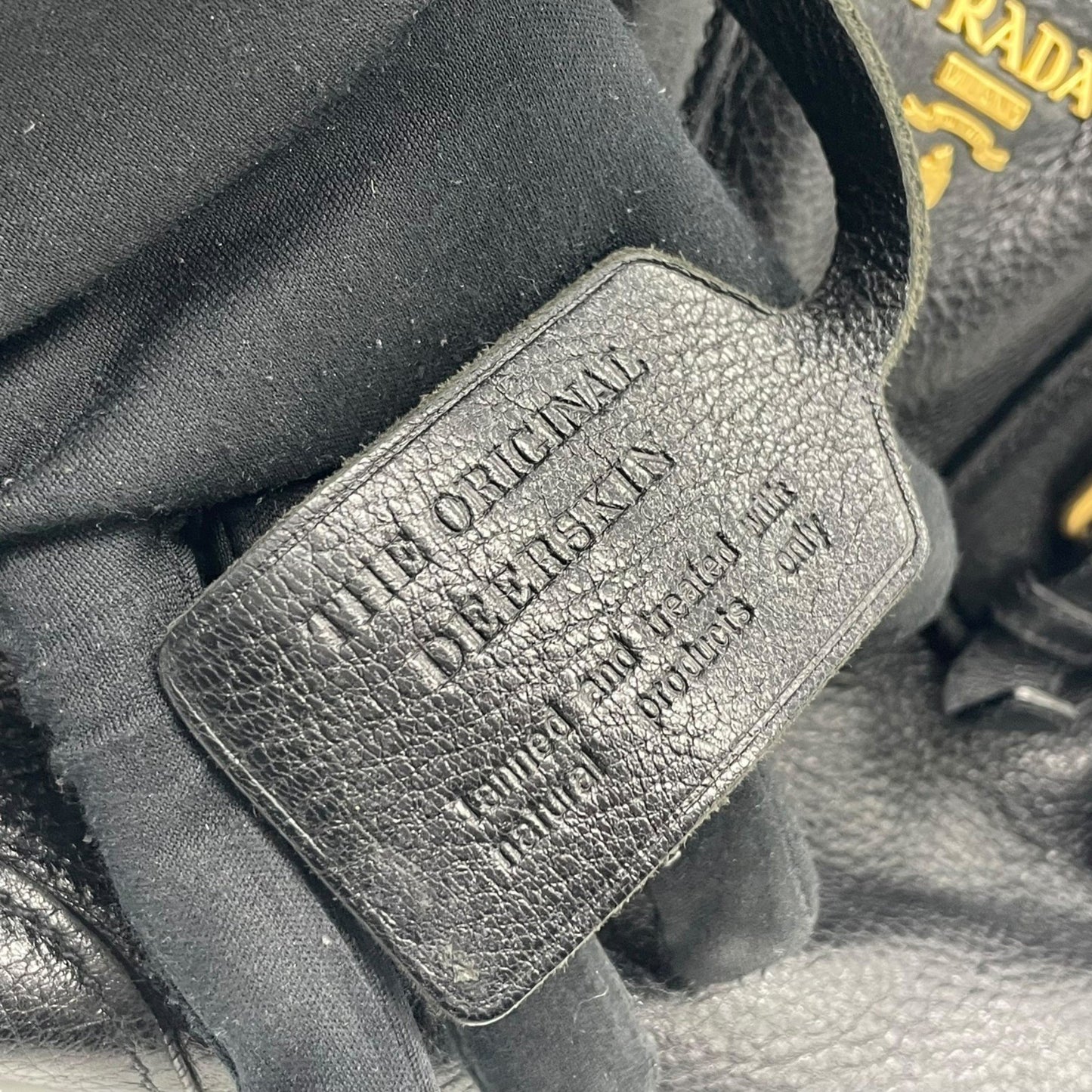Prada, Black, Leather, handbag