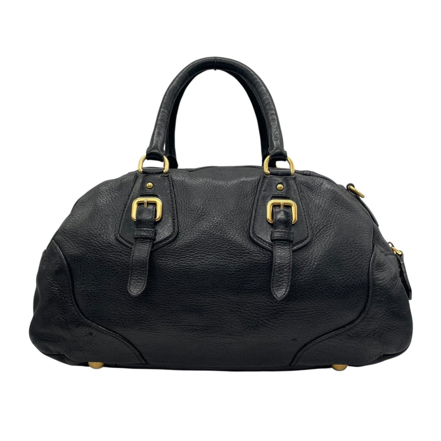 Prada, Black, Leather, handbag
