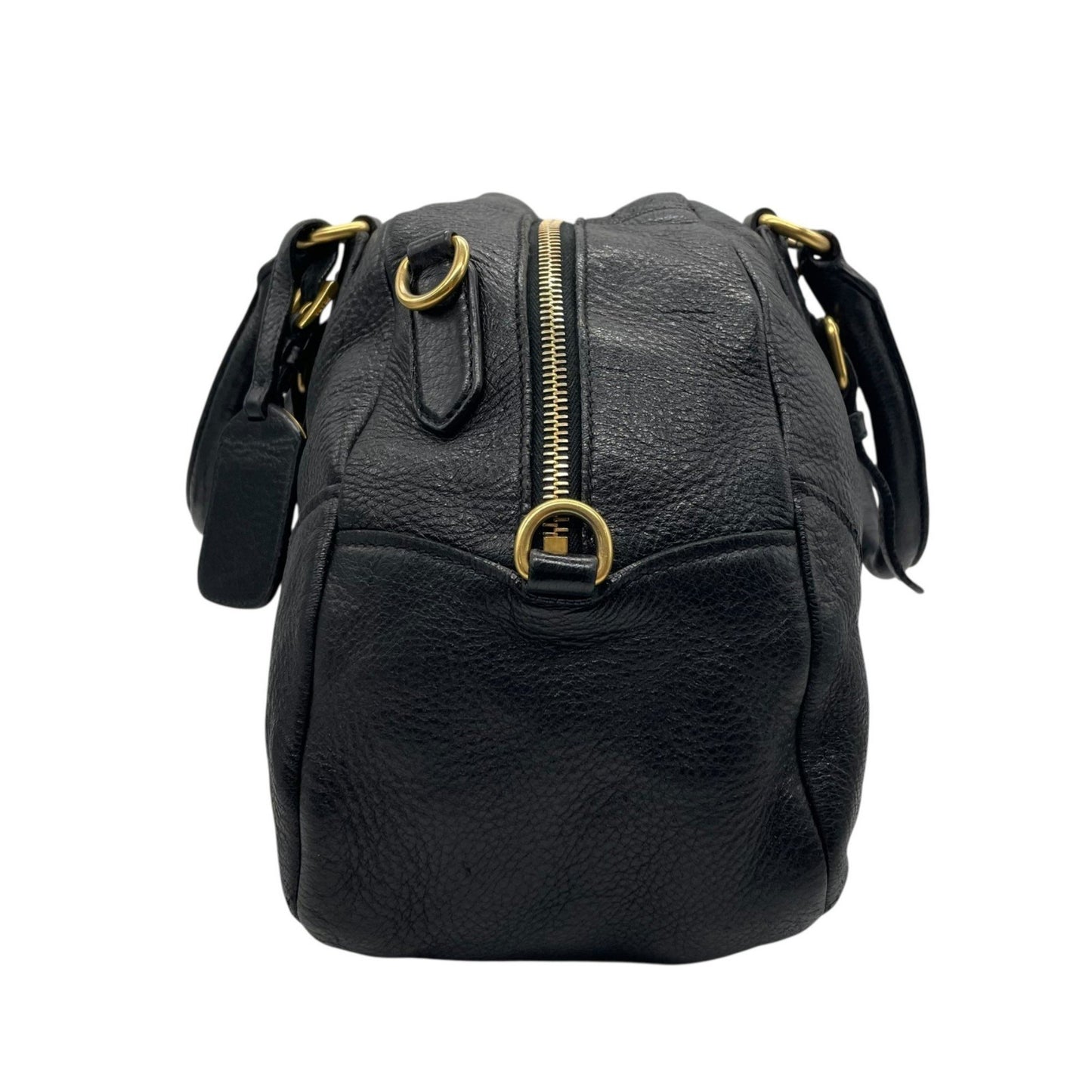Prada, Black, Leather, handbag