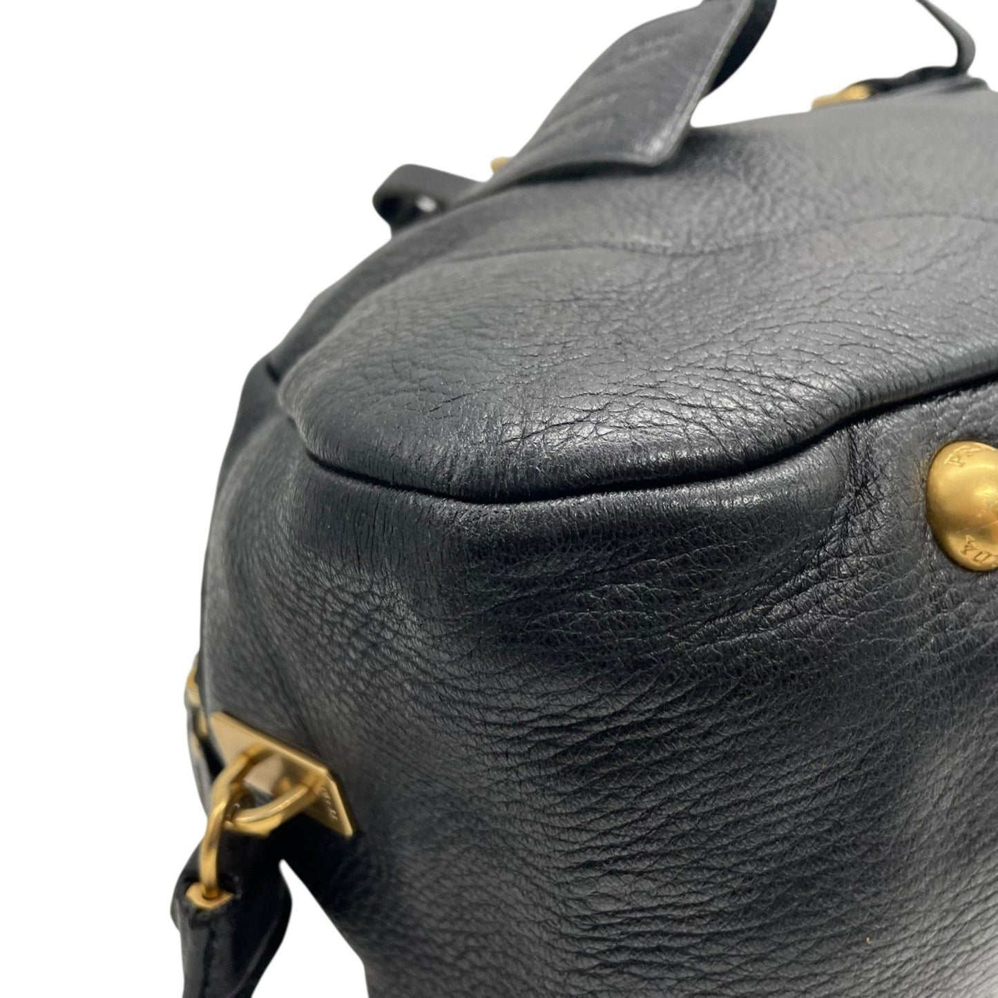 Prada, Black, Leather, handbag