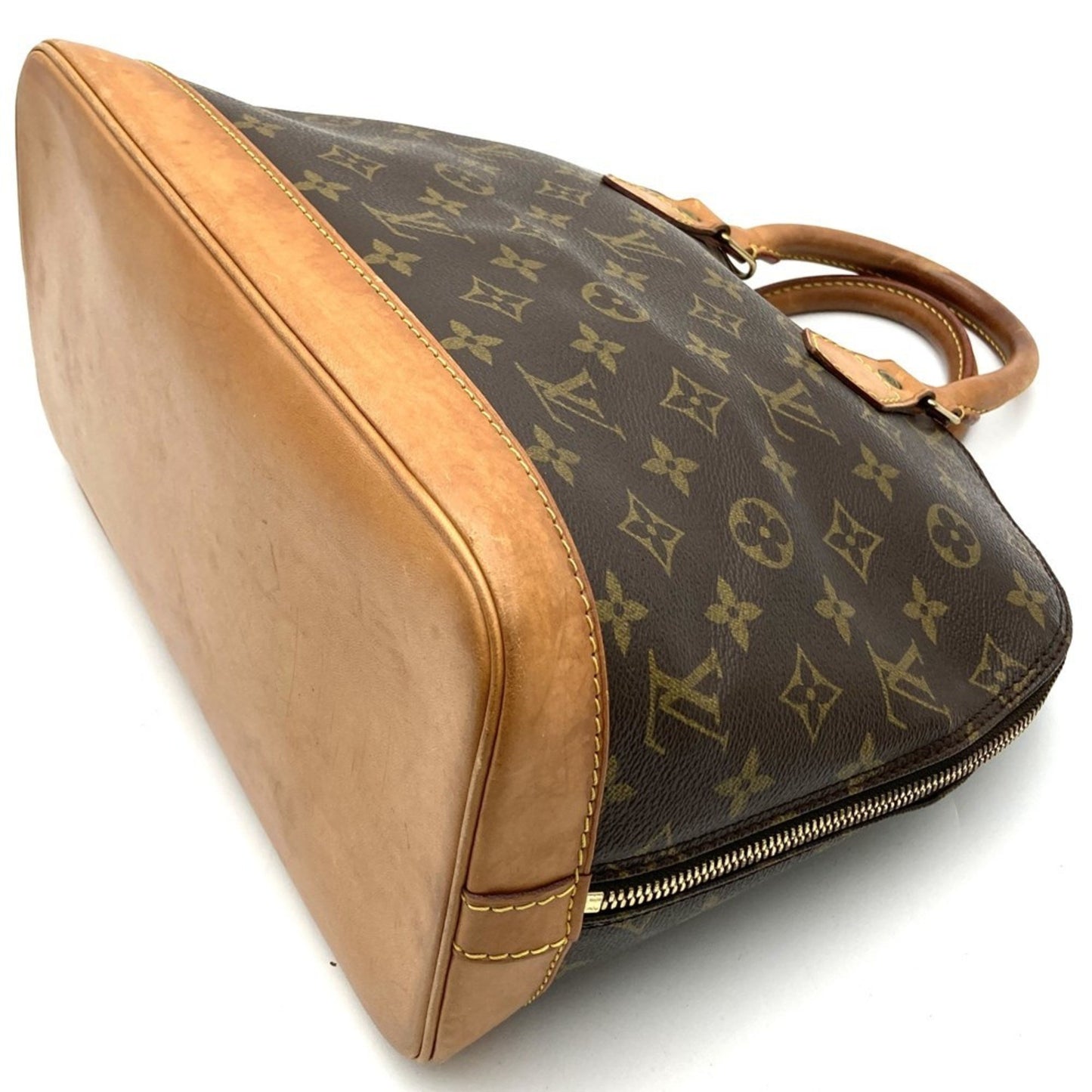 Louis Vuitton Alma, Brown, Canvas, handbag