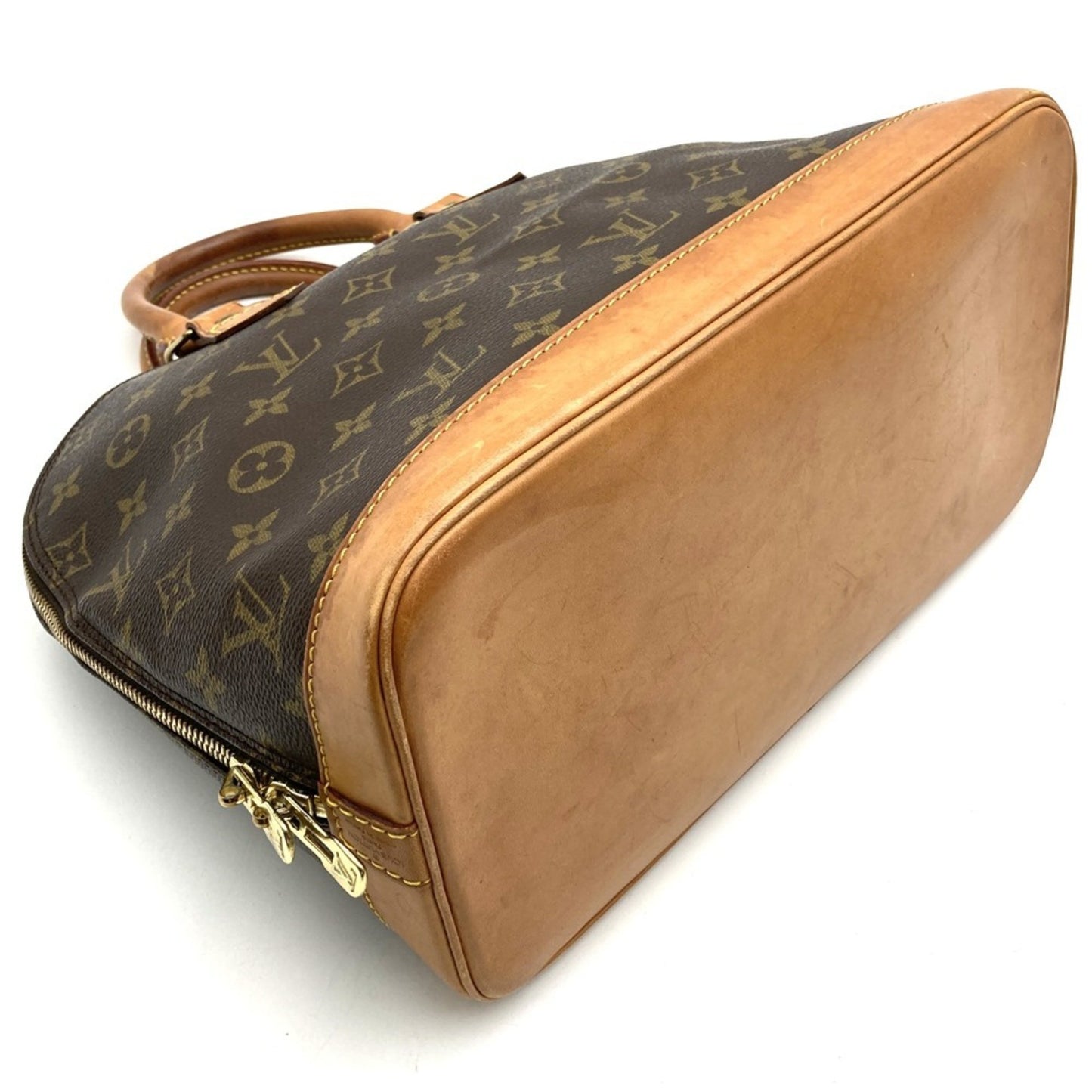Louis Vuitton Alma, Brown, Canvas, handbag