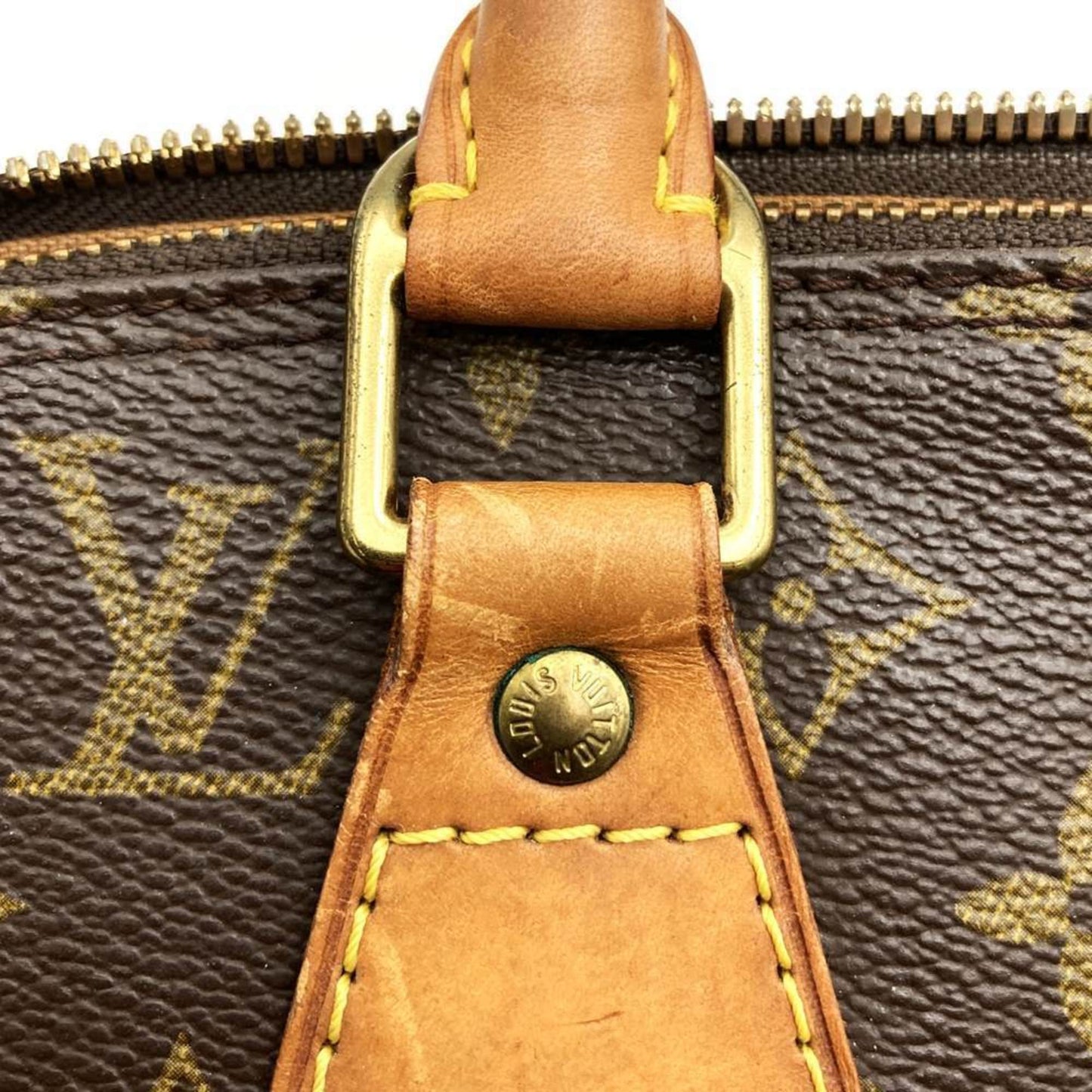 Louis Vuitton Alma, Brown, Canvas, handbag