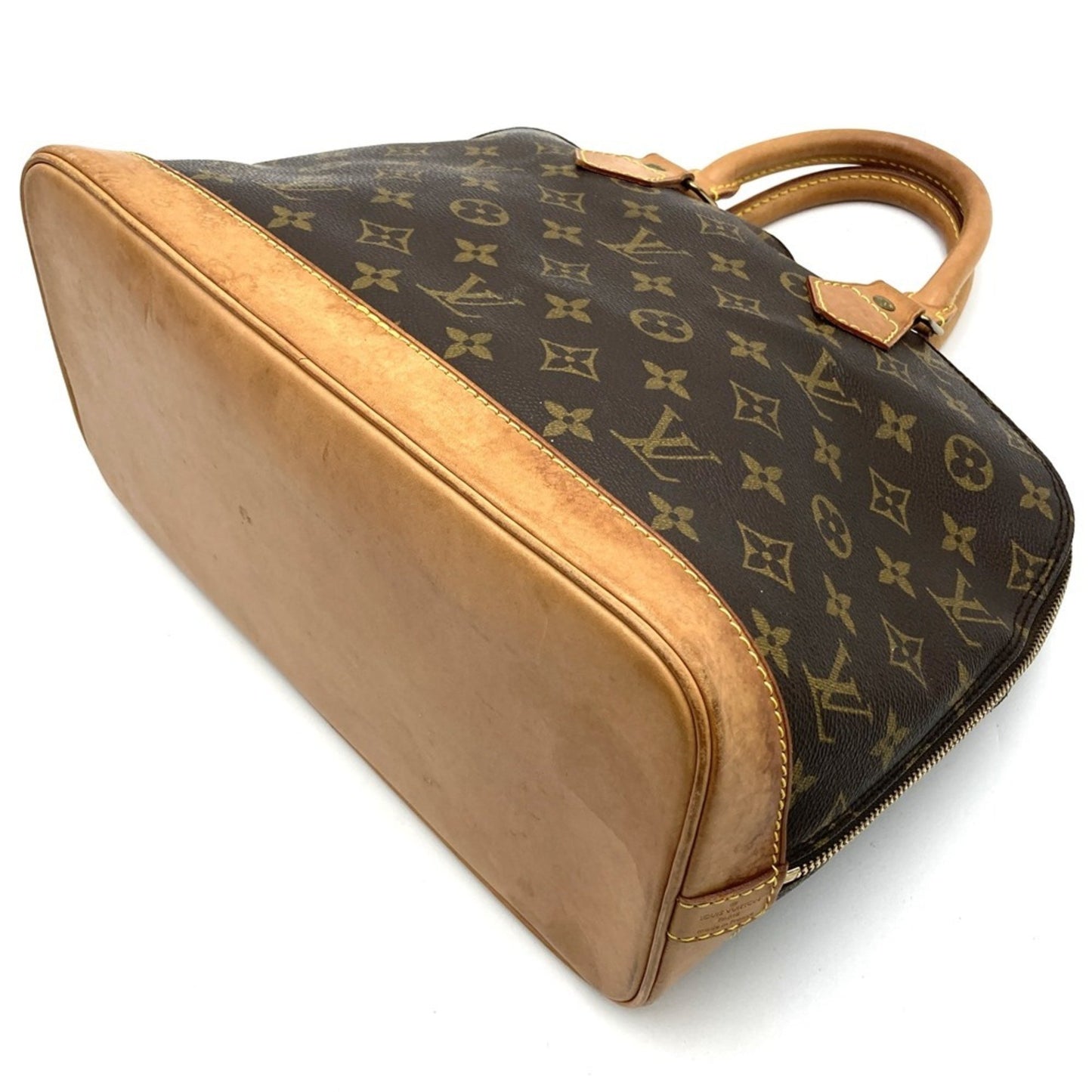 Louis Vuitton Alma, Brown, Canvas, handbag