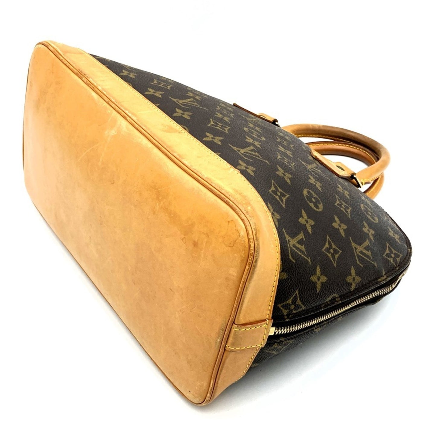 Louis Vuitton Alma, Brown, Canvas, handbag