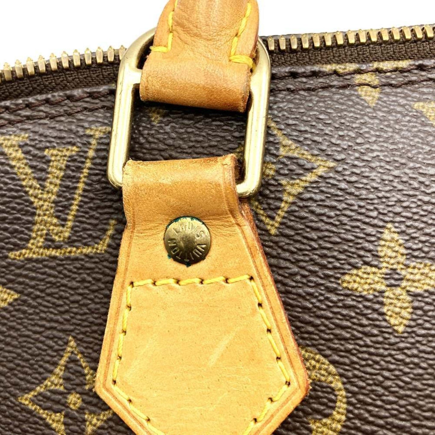 Louis Vuitton Alma, Brown, Canvas, handbag