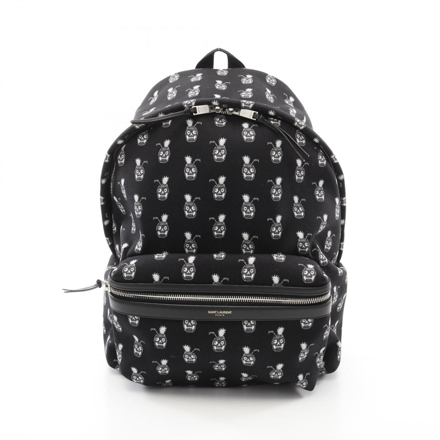 Saint Laurent -, Black, Canvas, backpack